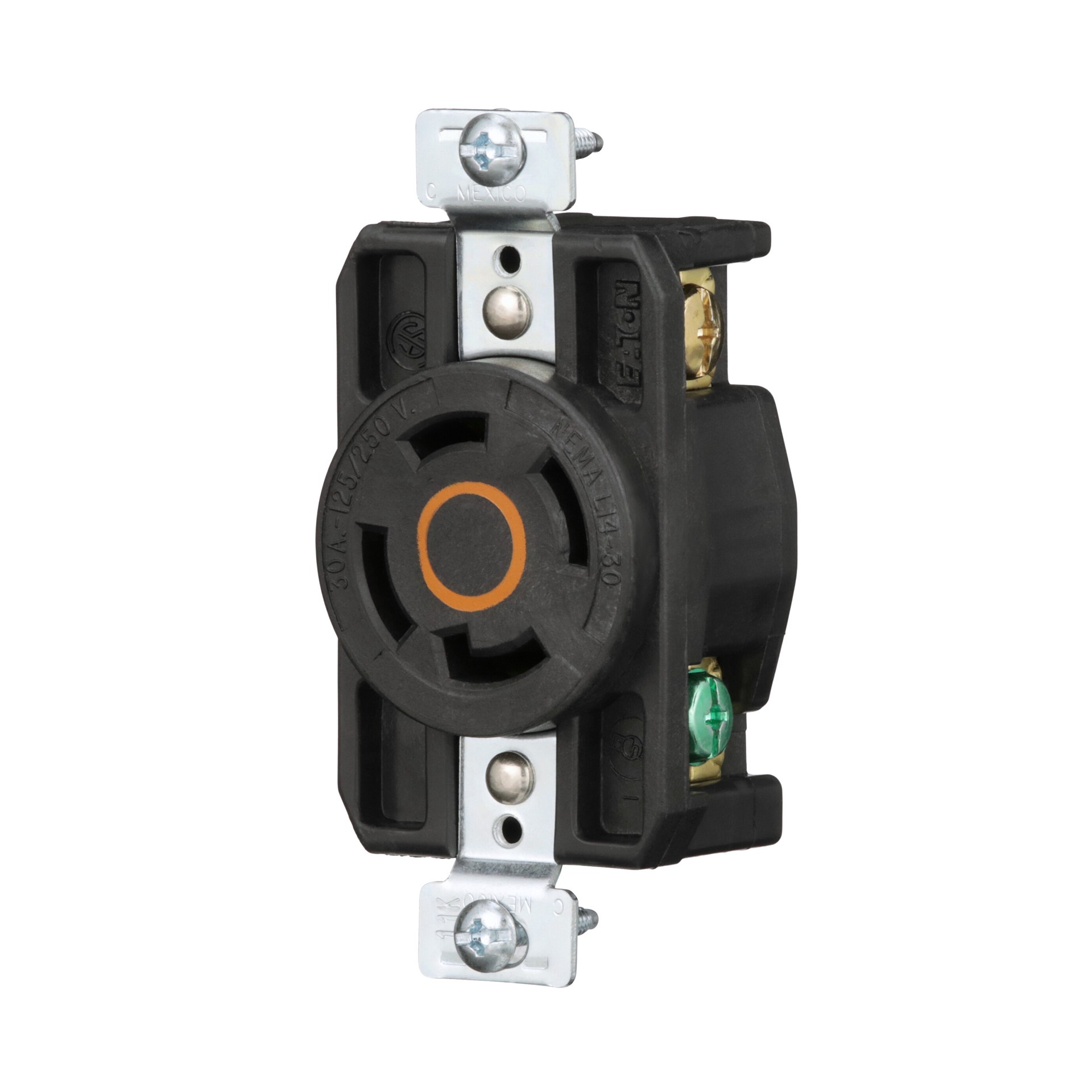 slide 2 of 6, Eaton Arrow Hart Arrow Hart 30 -Amp 125/250-volt Industrial Duplex Outlet , Orange, 1 ct