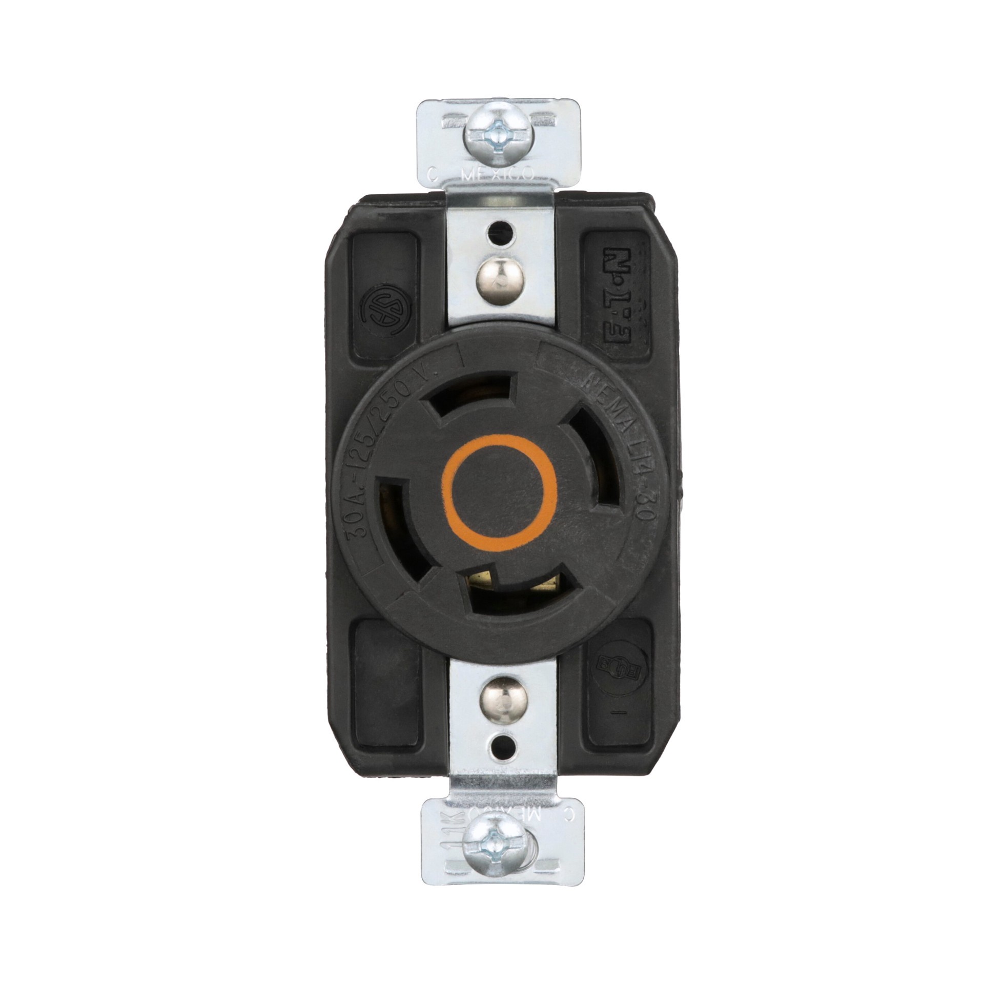 slide 1 of 6, Eaton Arrow Hart Arrow Hart 30 -Amp 125/250-volt Industrial Duplex Outlet , Orange, 1 ct