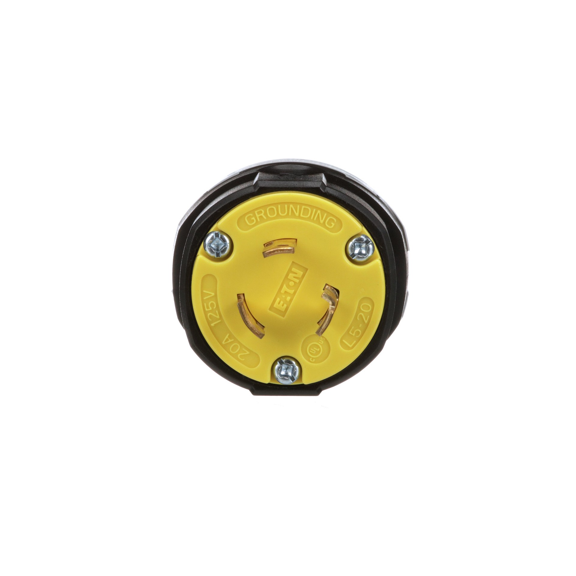 slide 2 of 6, Eaton Arrow Hart Arrow Hart 20-Amp 125 -Volt NEMA L5-20P 3-wire grounding Industrial Locking Plug , Yellow, 1 ct