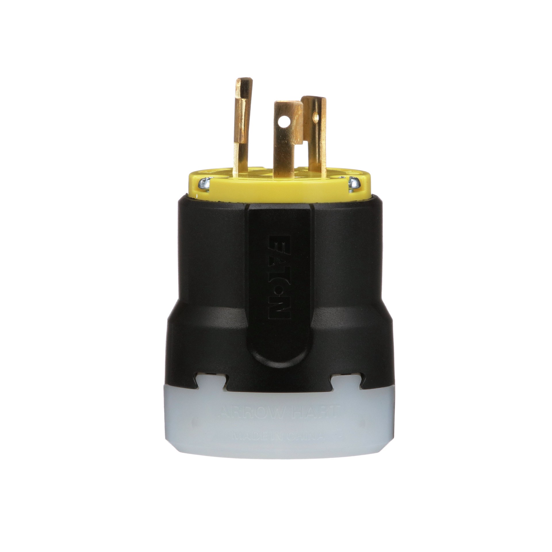 slide 1 of 6, Eaton Arrow Hart Arrow Hart 20-Amp 125 -Volt NEMA L5-20P 3-wire grounding Industrial Locking Plug , Yellow, 1 ct