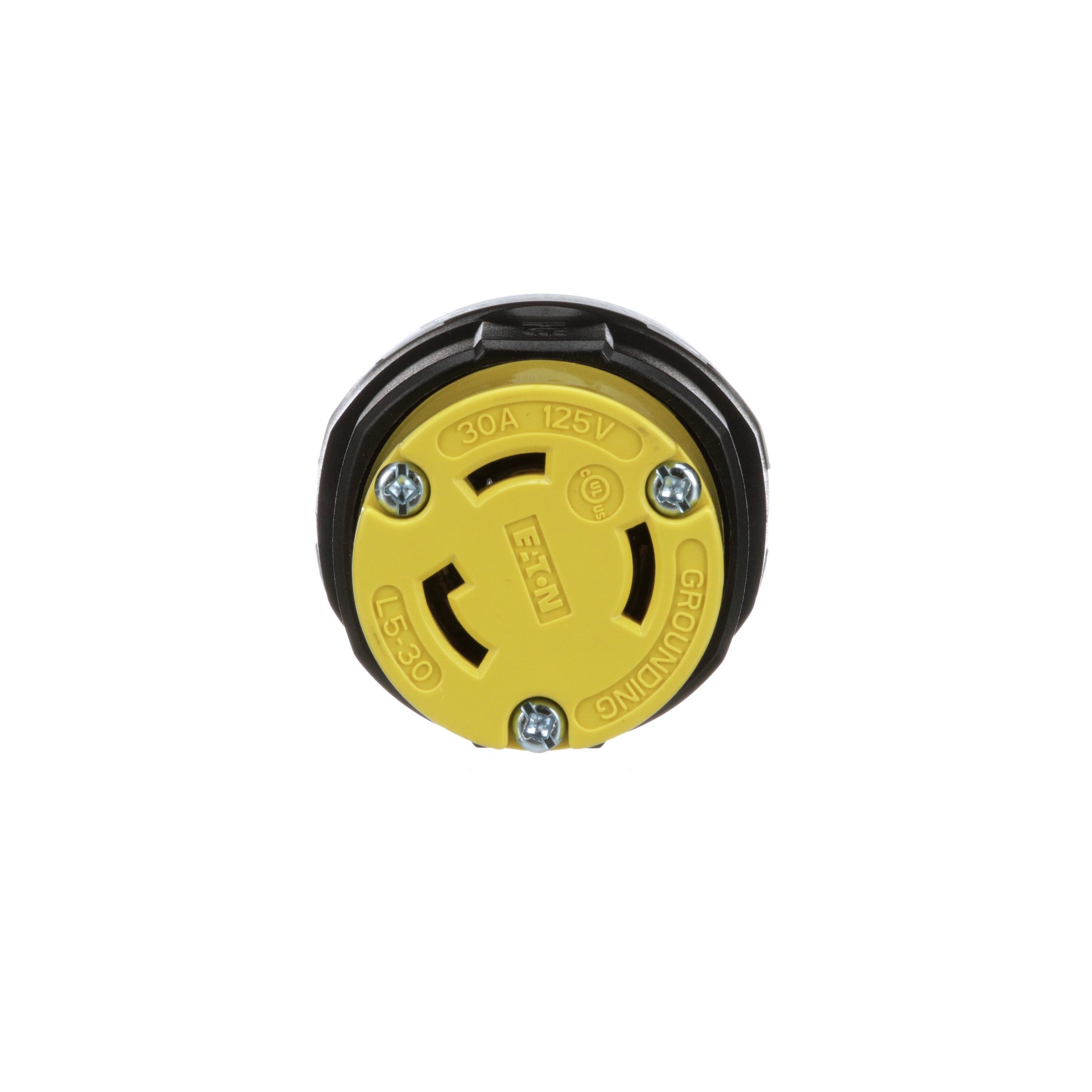 slide 2 of 6, Eaton Arrow Hart Arrow Hart 30-Amp 125 -Volt NEMA L5-30C 3-wire grounding Industrial Locking Connector , Yellow, 1 ct