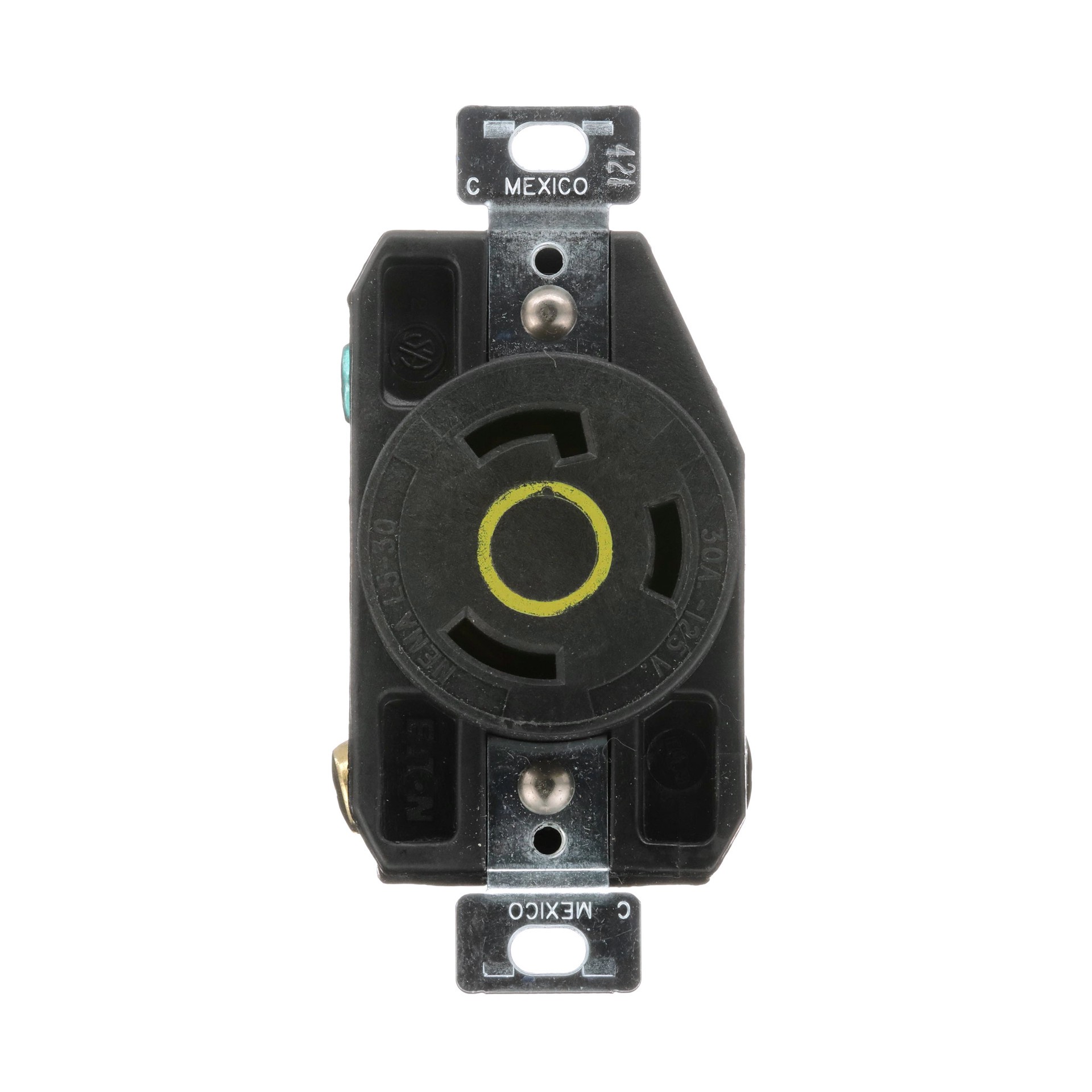 slide 1 of 6, Eaton Arrow Hart Arrow Hart 30 -Amp 125-volt Industrial Duplex Outlet , Yellow, 1 ct