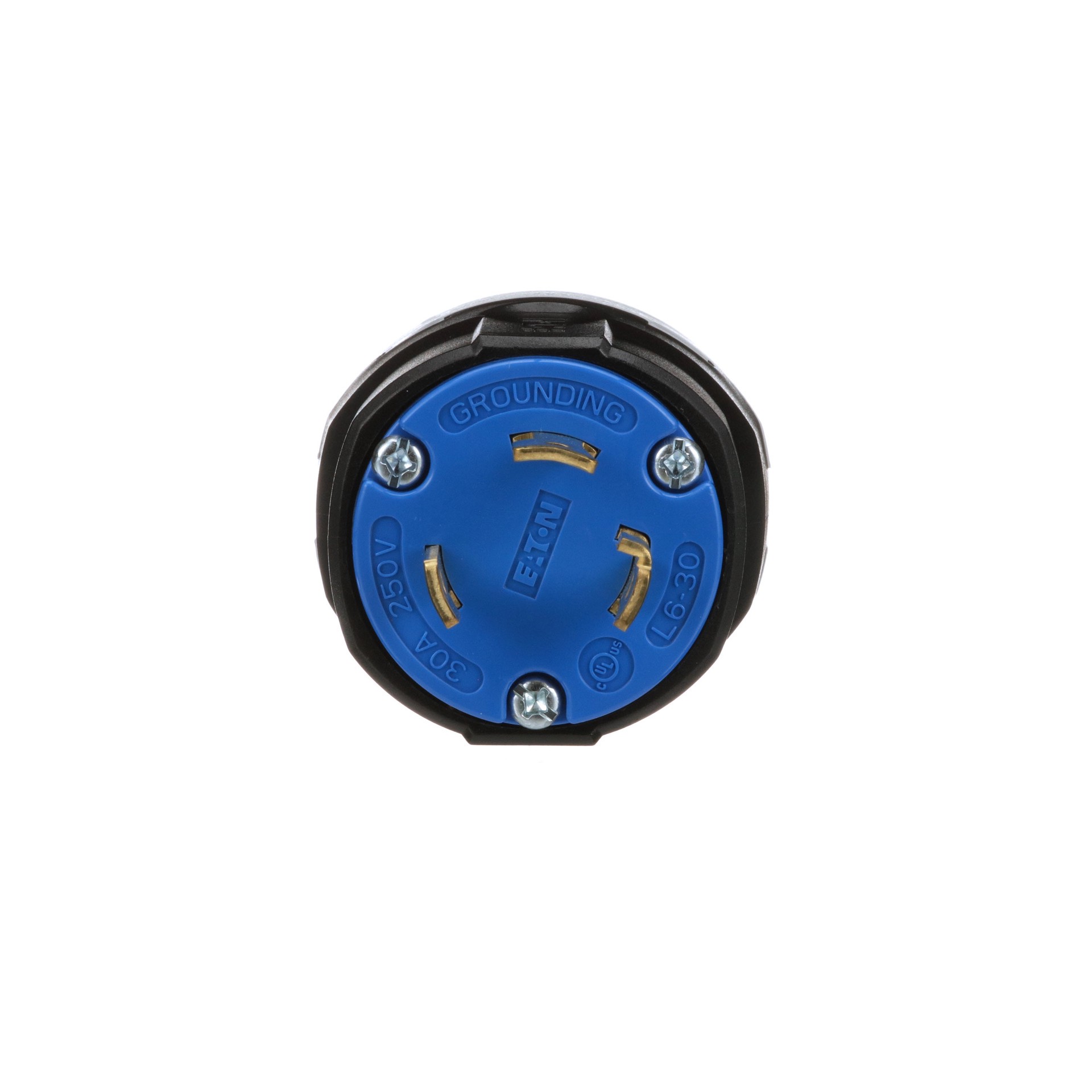 slide 2 of 6, Eaton Arrow Hart Arrow Hart 30-Amp 250 -Volt NEMA L6-30P 3-wire grounding Industrial Locking Plug , Blue, 1 ct