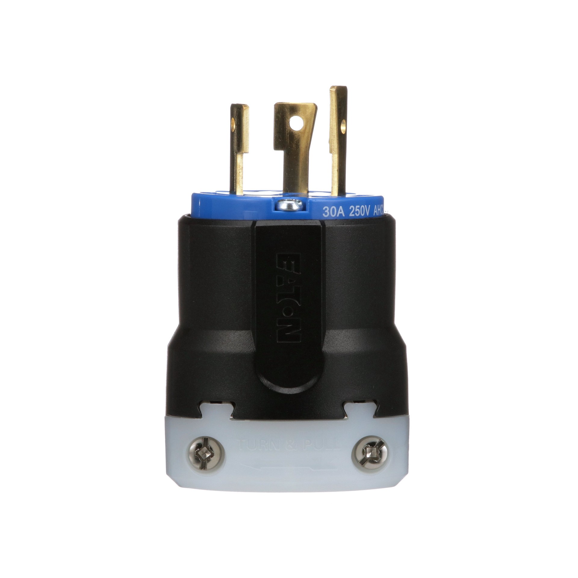 slide 6 of 6, Eaton Arrow Hart Arrow Hart 30-Amp 250 -Volt NEMA L6-30P 3-wire grounding Industrial Locking Plug , Blue, 1 ct
