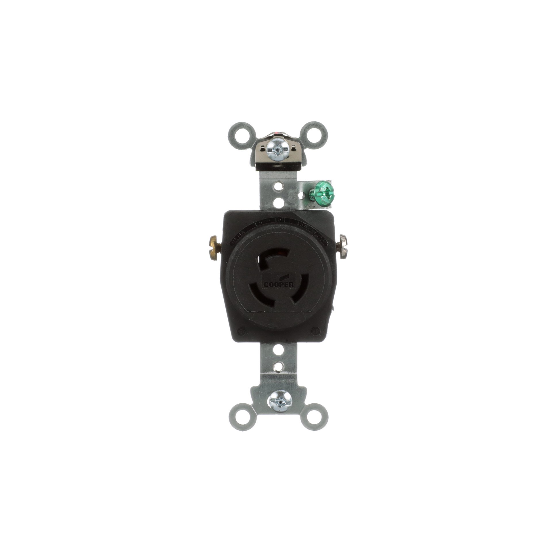 slide 1 of 6, Eaton Arrow Hart Arrow Hart 15 -Amp 125-volt Industrial Duplex Outlet , Black and white, 1 ct