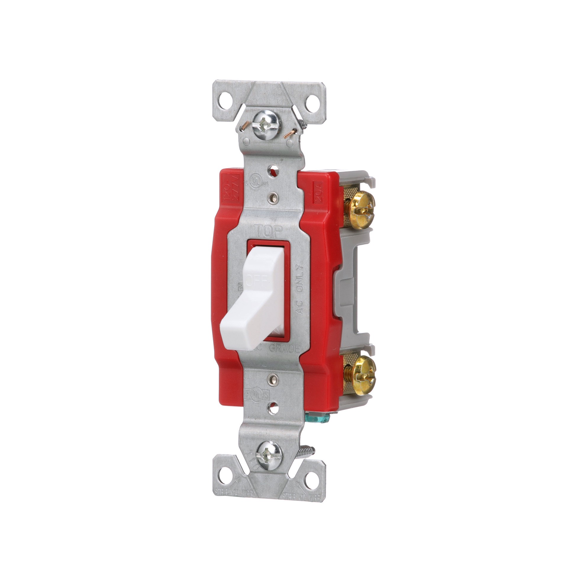 slide 2 of 6, Eaton 20-amp Single-pole Toggle Light Switch , White, 1 ct