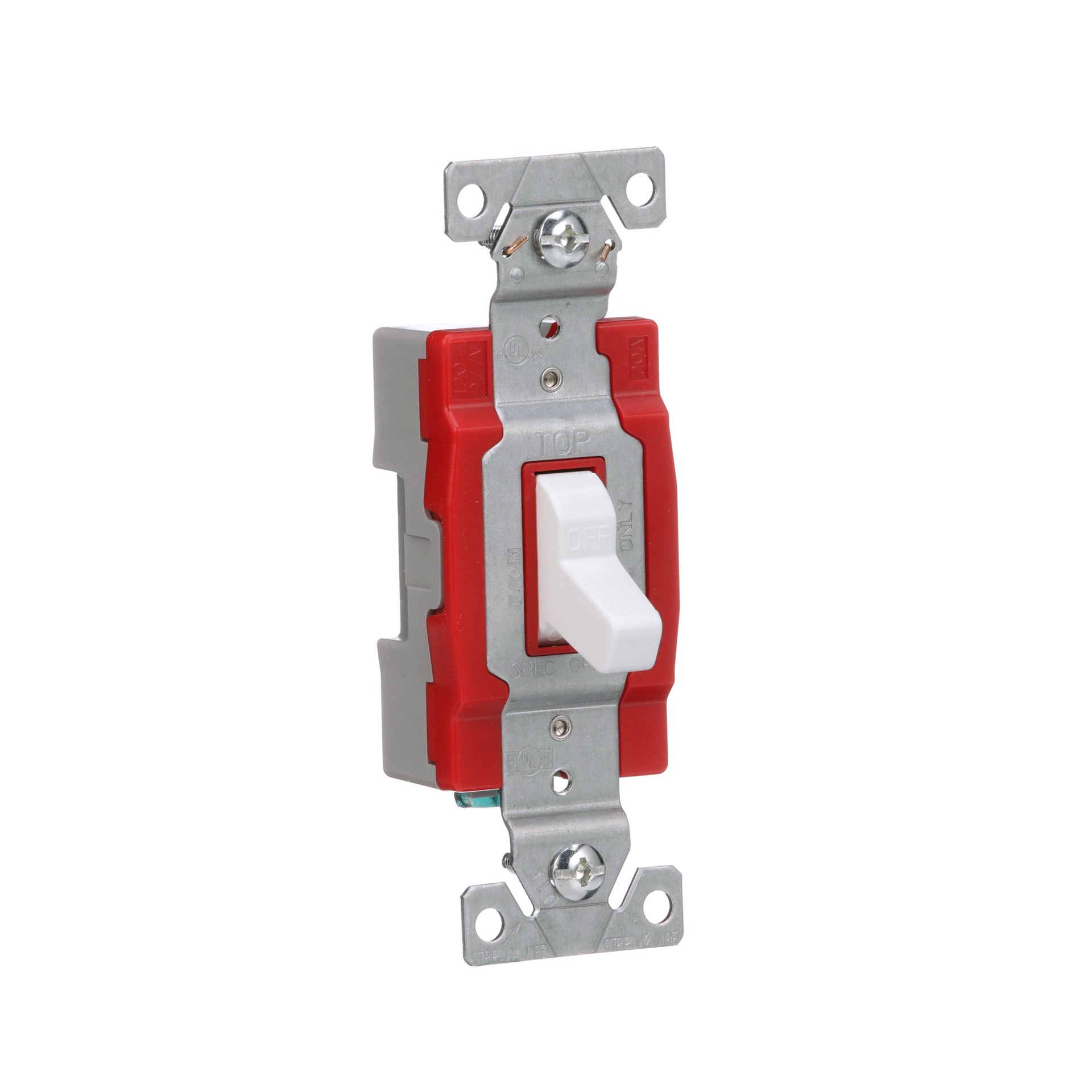 slide 6 of 6, Eaton 20-amp Single-pole Toggle Light Switch , White, 1 ct