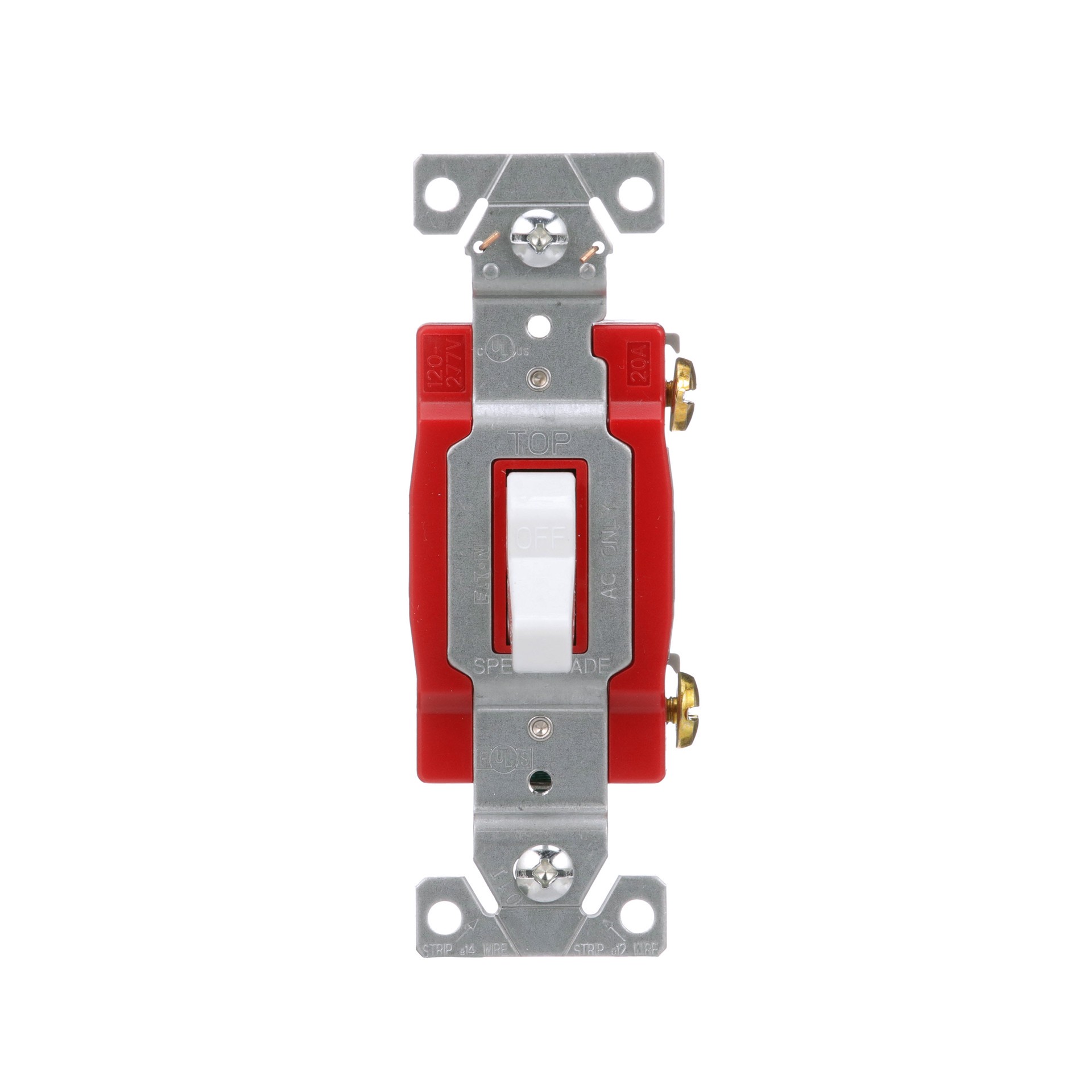 slide 1 of 6, Eaton 20-amp Single-pole Toggle Light Switch , White, 1 ct