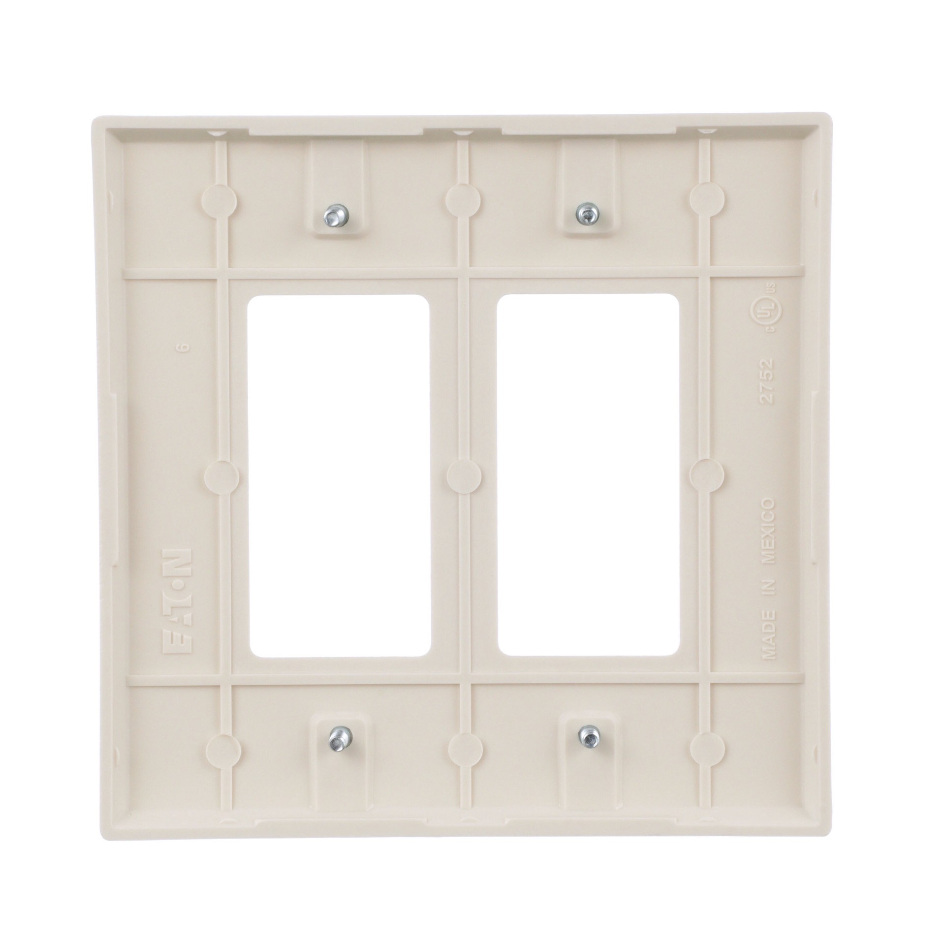 slide 4 of 6, Eaton 2 -Gang Jumbo Size Light almond Thermoplastic Indoor Decorator Wall Plate, 1 ct