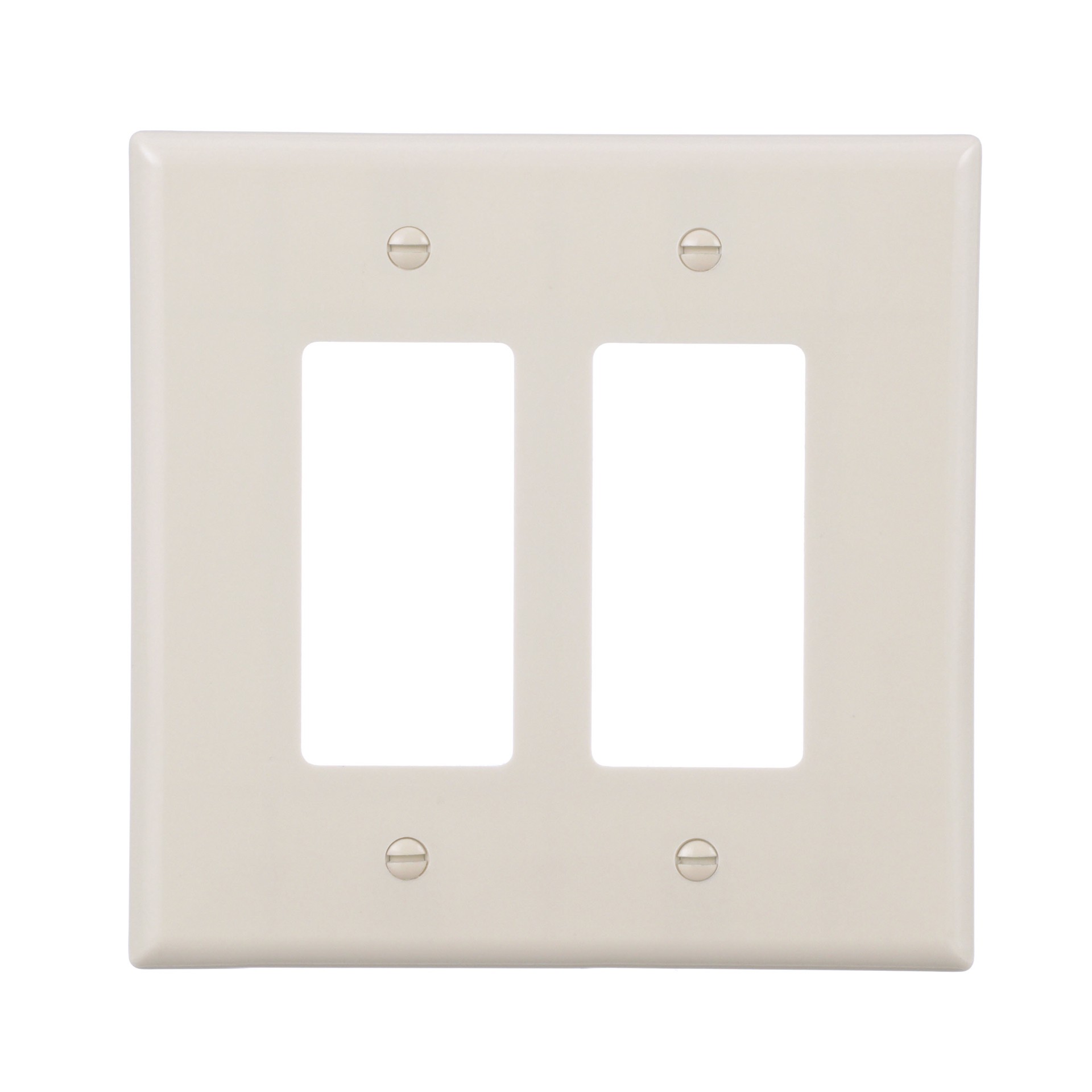 slide 1 of 6, Eaton 2 -Gang Jumbo Size Light almond Thermoplastic Indoor Decorator Wall Plate, 1 ct