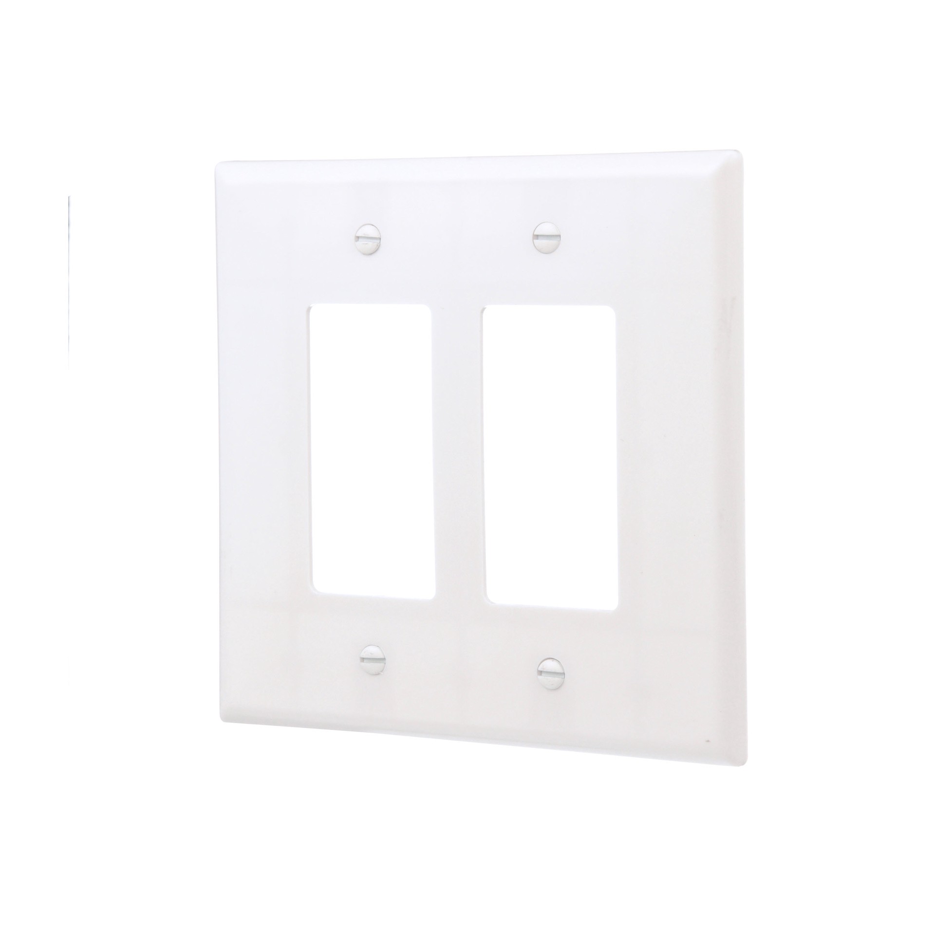 slide 3 of 6, Eaton 2 -Gang Jumbo Size White Thermoplastic Indoor Decorator Wall Plate, 1 ct