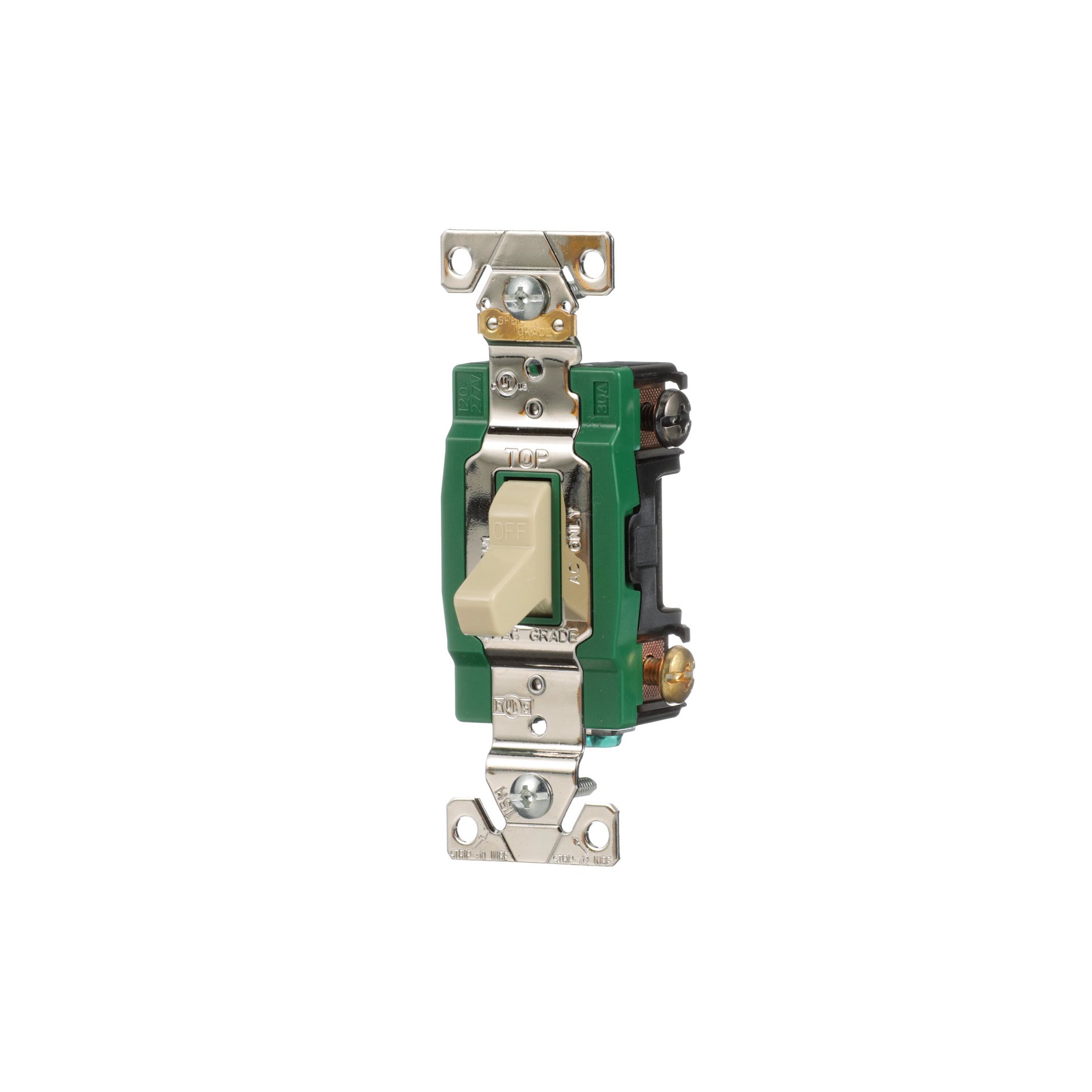 slide 2 of 6, Eaton 30-amp Double pole Toggle Light Switch , Ivory, 1 ct