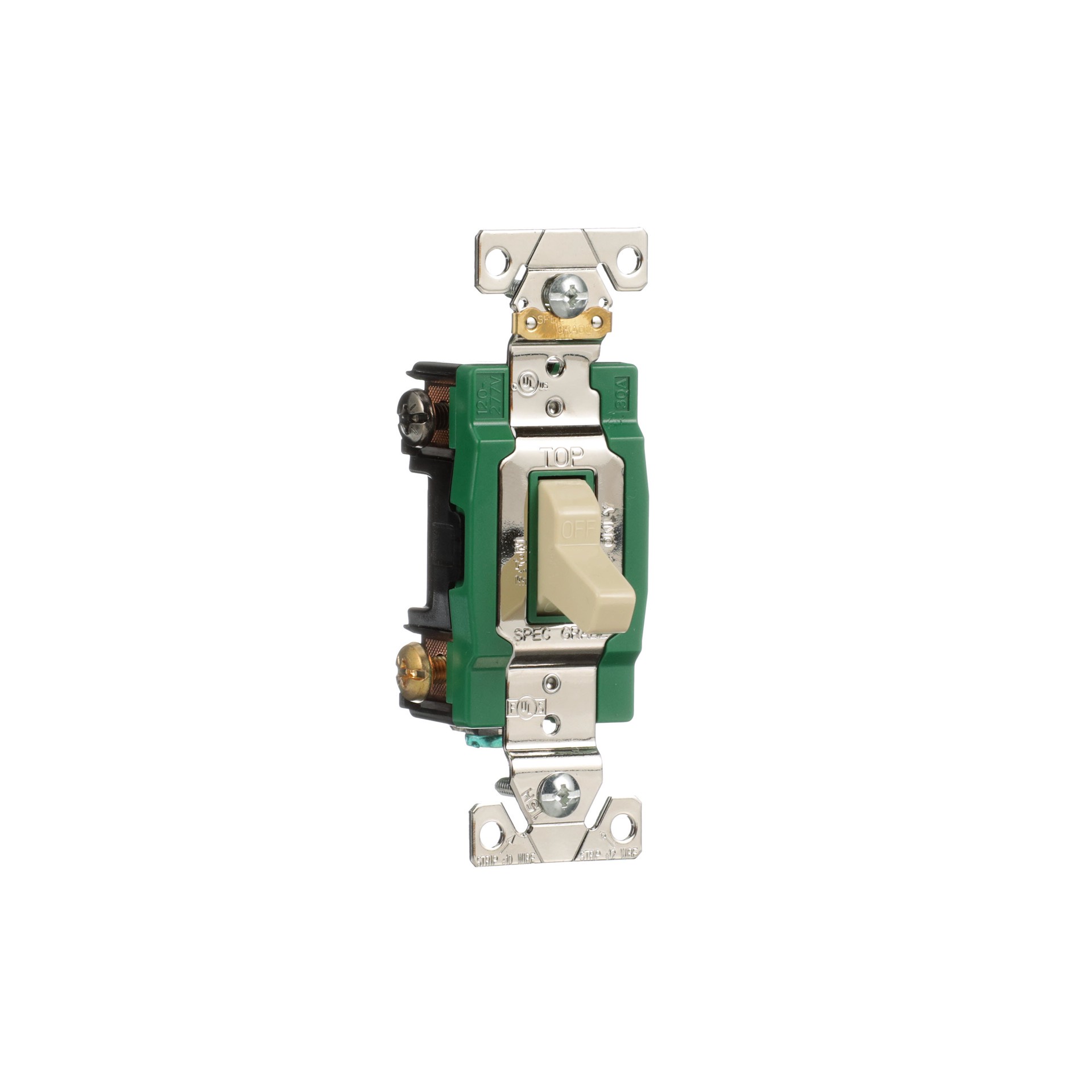 slide 6 of 6, Eaton 30-amp Double pole Toggle Light Switch , Ivory, 1 ct