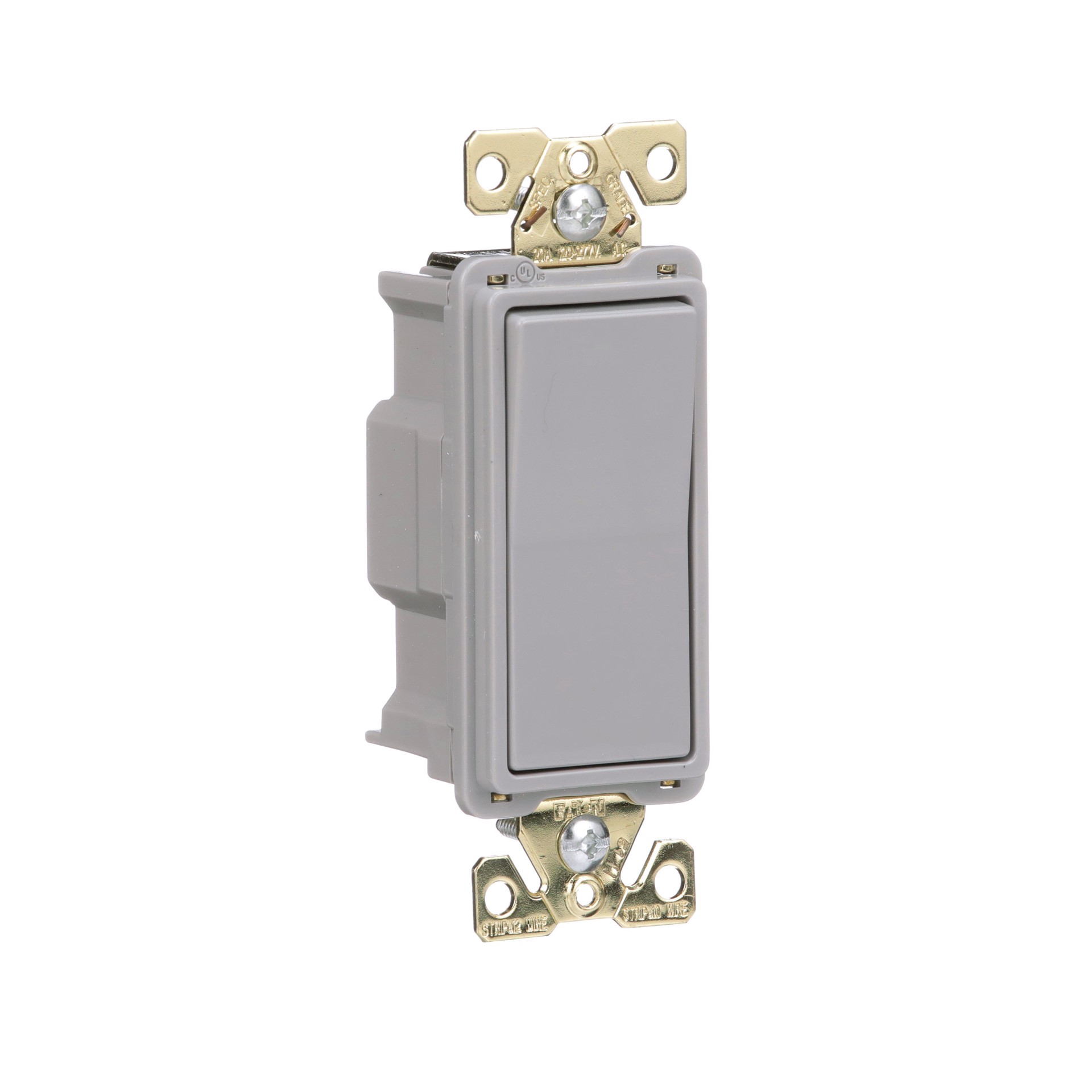 slide 6 of 6, Eaton 20-amp Single-pole Rocker Light Switch , Gray, 1 ct