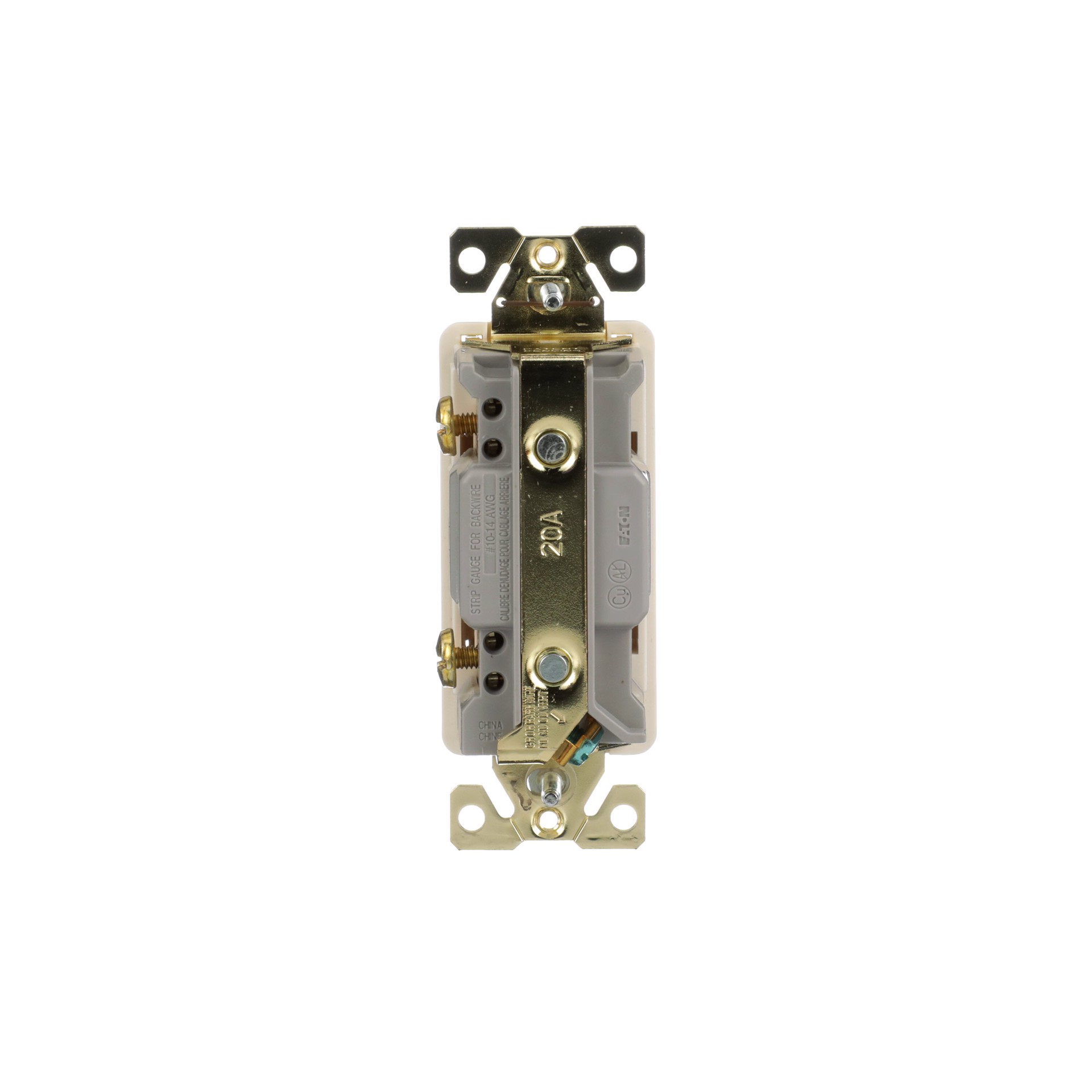 slide 4 of 6, Eaton 20-amp Single-pole Rocker Light Switch , Light almond, 1 ct
