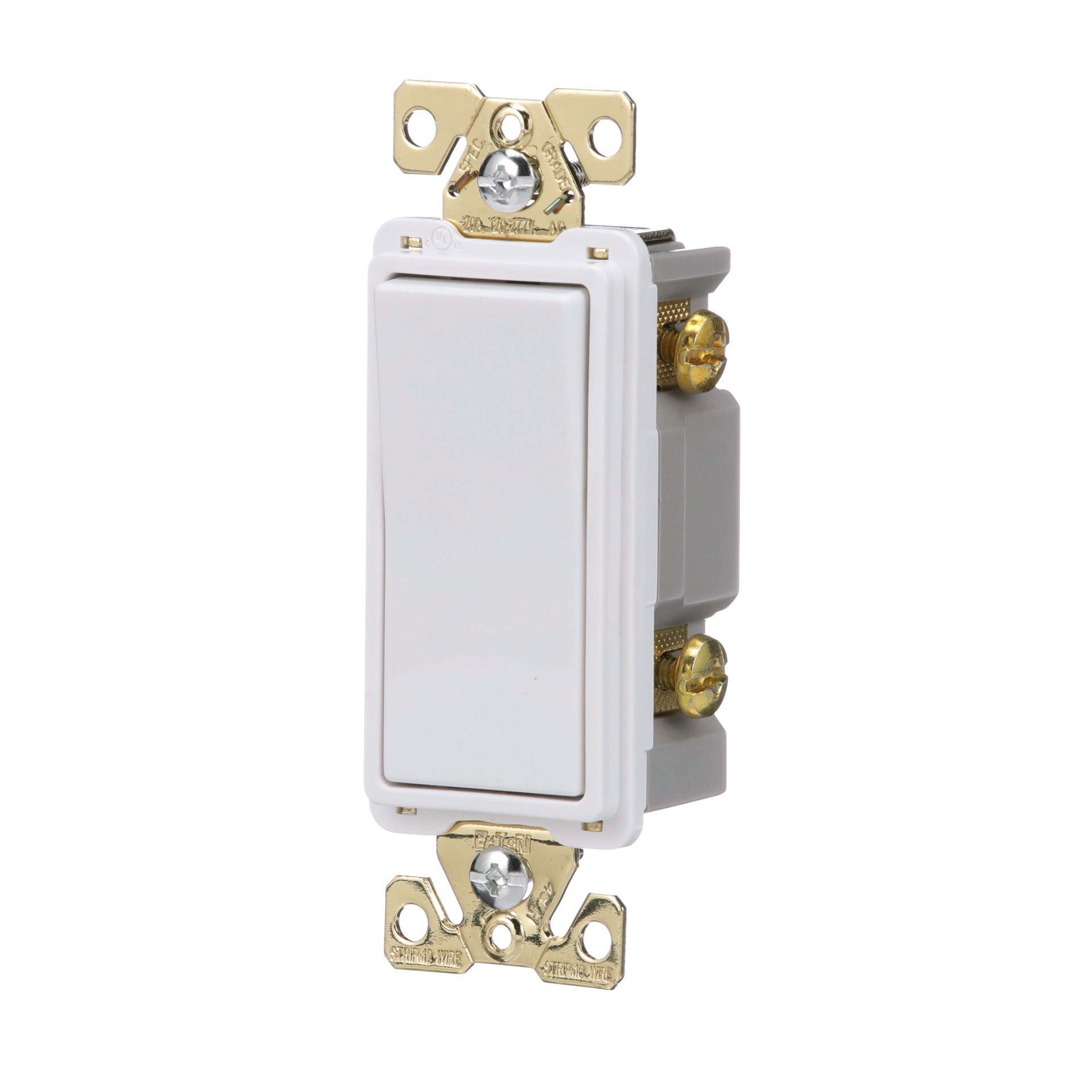 slide 2 of 6, Eaton 20-amp Single-pole Rocker Light Switch , White, 1 ct