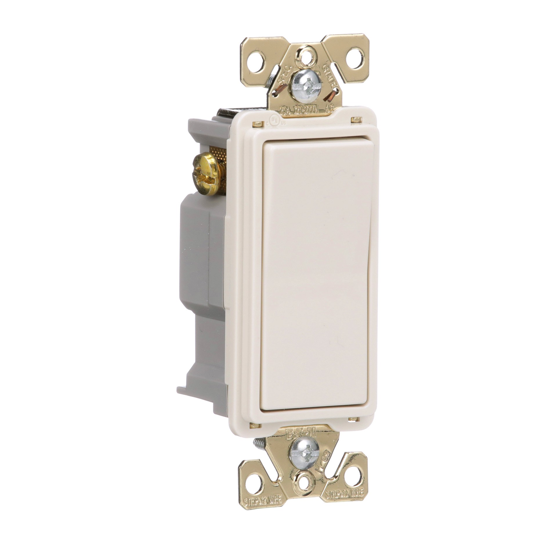 slide 6 of 6, Eaton 20-amp 3-way Rocker Light Switch , Light almond, 1 ct