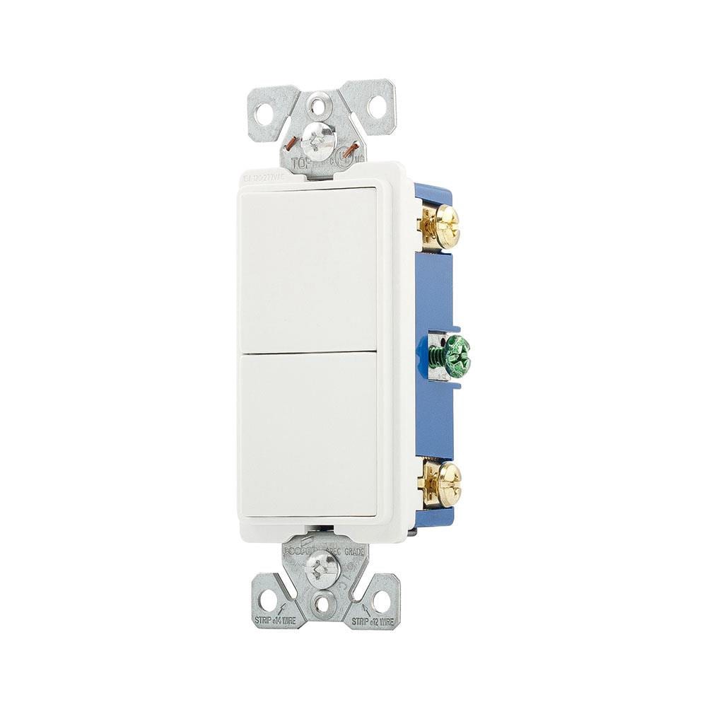 slide 2 of 3, Eaton 15-amp 3-way Rocker Light Switch , White, 1 ct