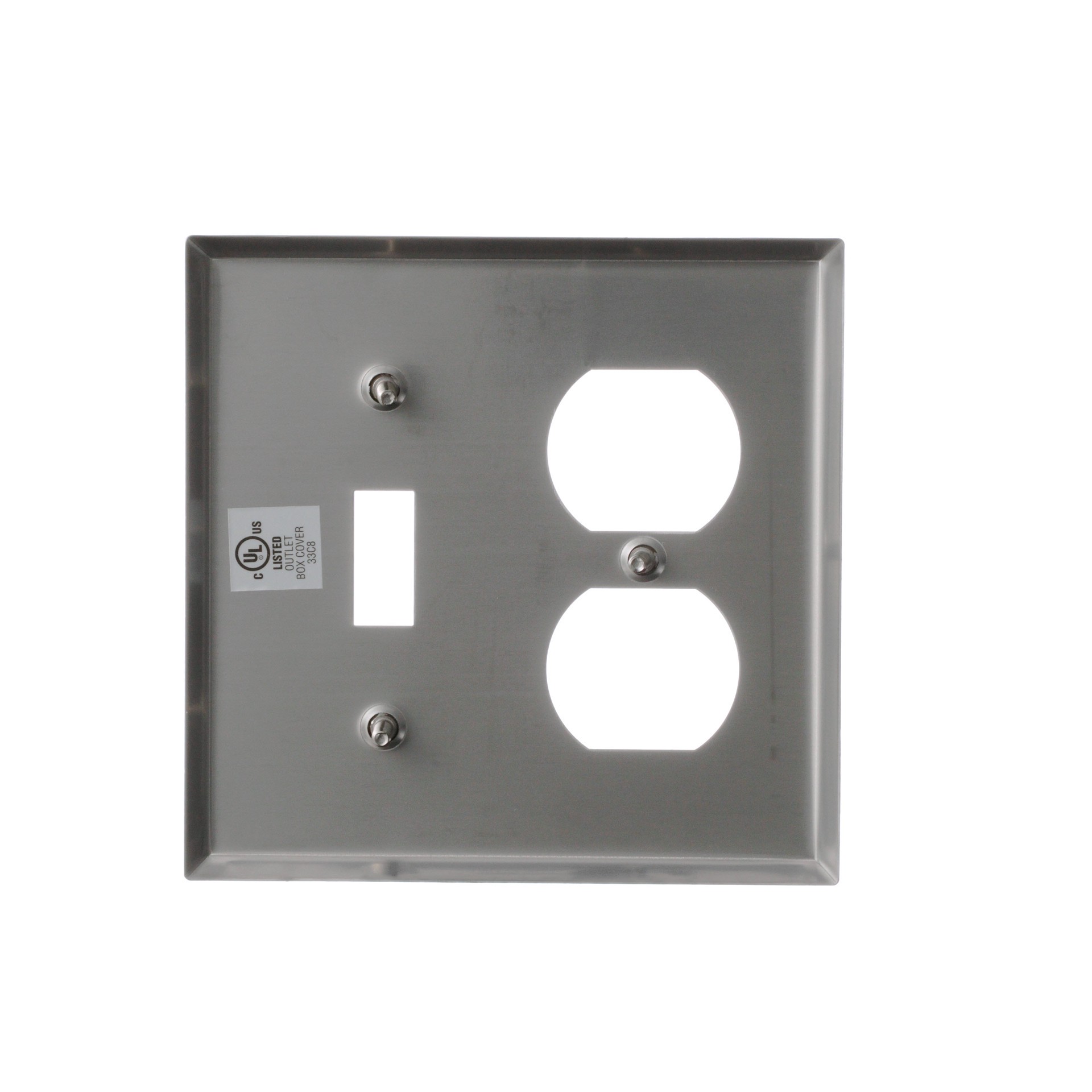 slide 4 of 6, Eaton 2 -Gang Standard Size Stainless steel Stainless steel Indoor Toggle/Duplex Wall Plate, 1 ct