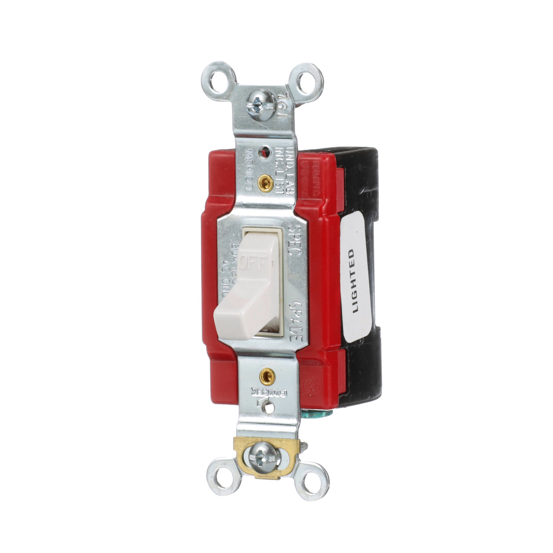 slide 2 of 6, Eaton 20-amp Single-pole Illuminated Toggle Light Switch , White, 1 ct