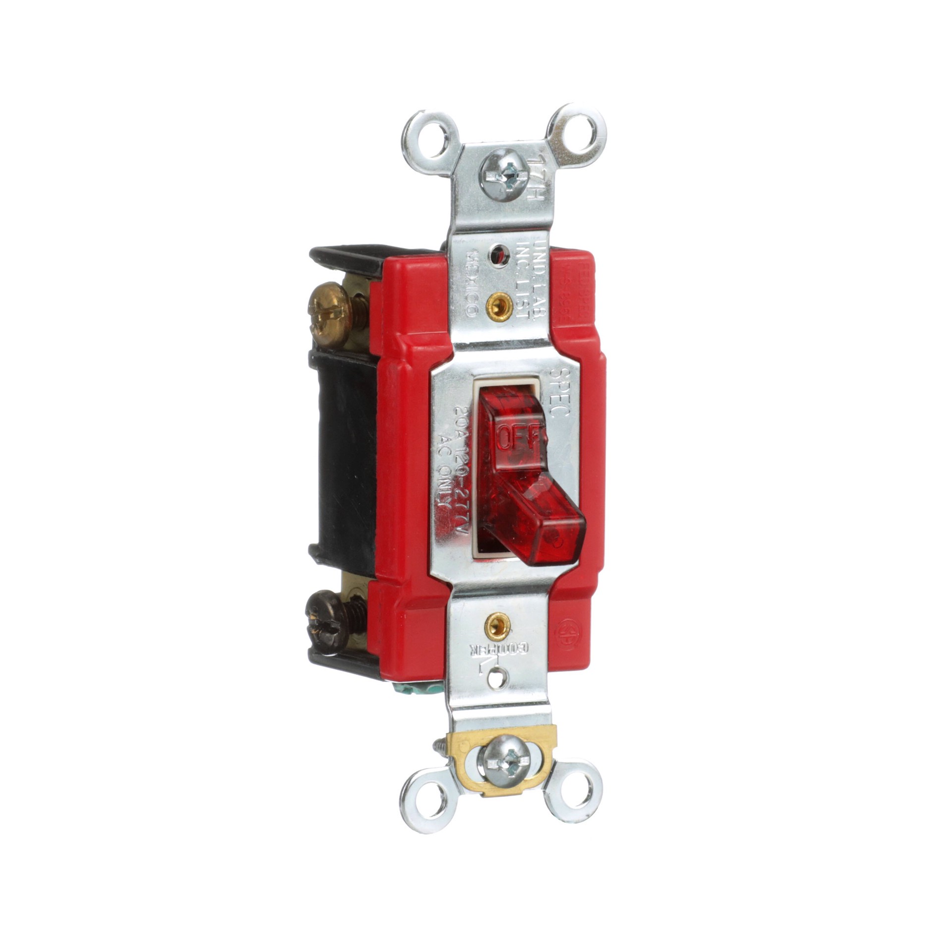 slide 6 of 6, Eaton 20-amp Single-pole Pilot light Toggle Light Switch , Red, 1 ct