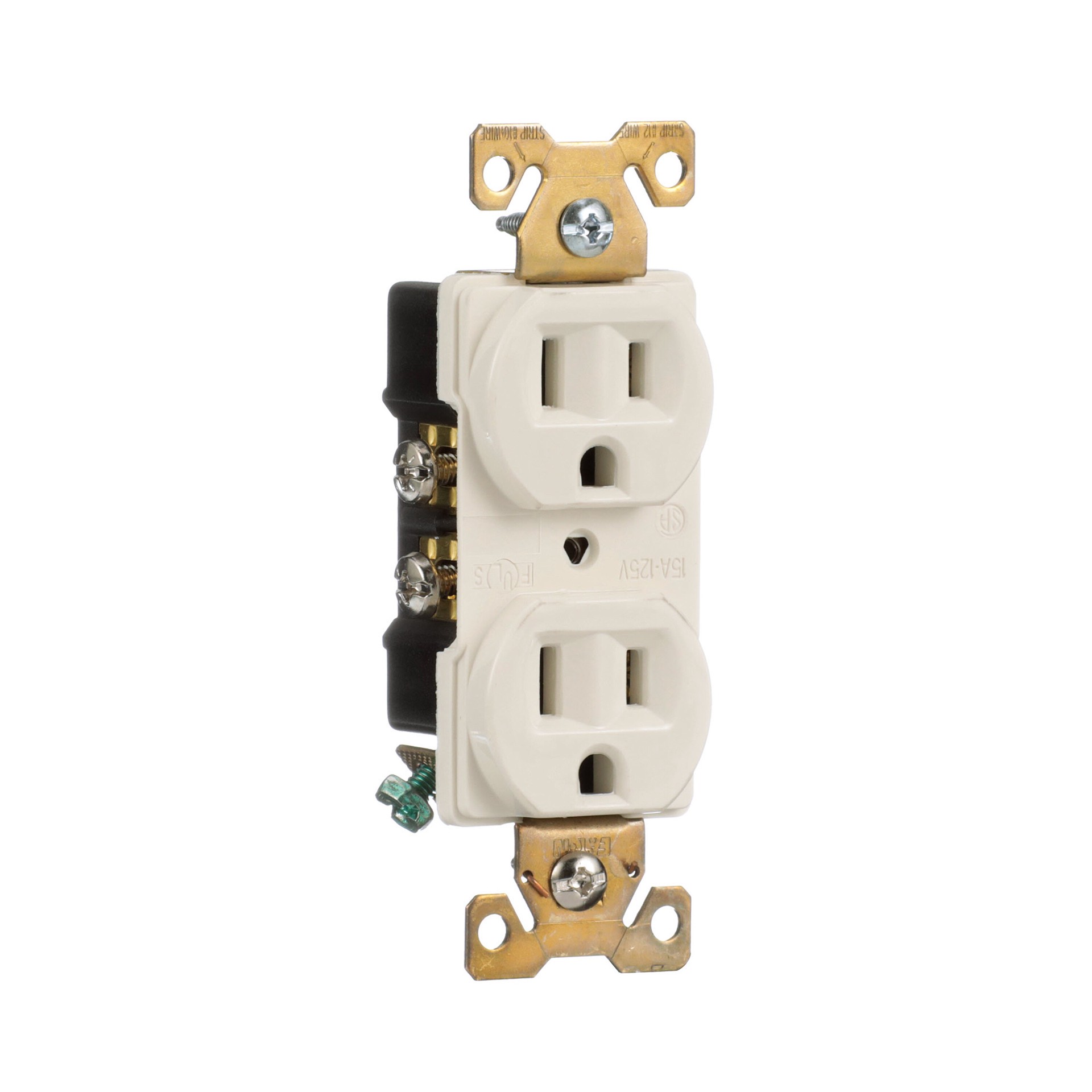 slide 6 of 6, Eaton Arrow Hart 15 -Amp 125-volt Industrial Duplex Outlet , Light almond, 1 ct