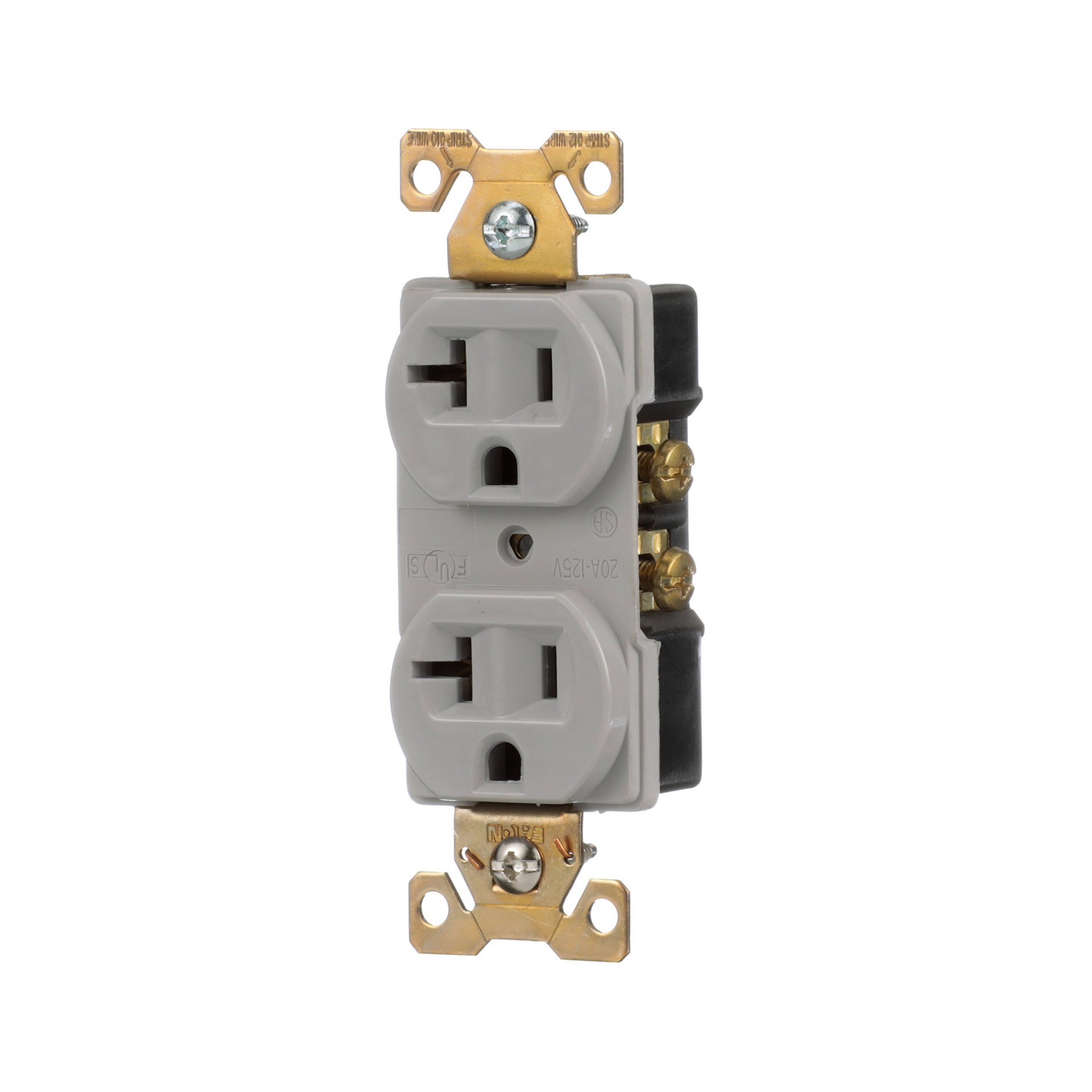 slide 2 of 6, Eaton Arrow Hart 20 -Amp 125-volt Industrial Duplex Outlet , Gray, 1 ct