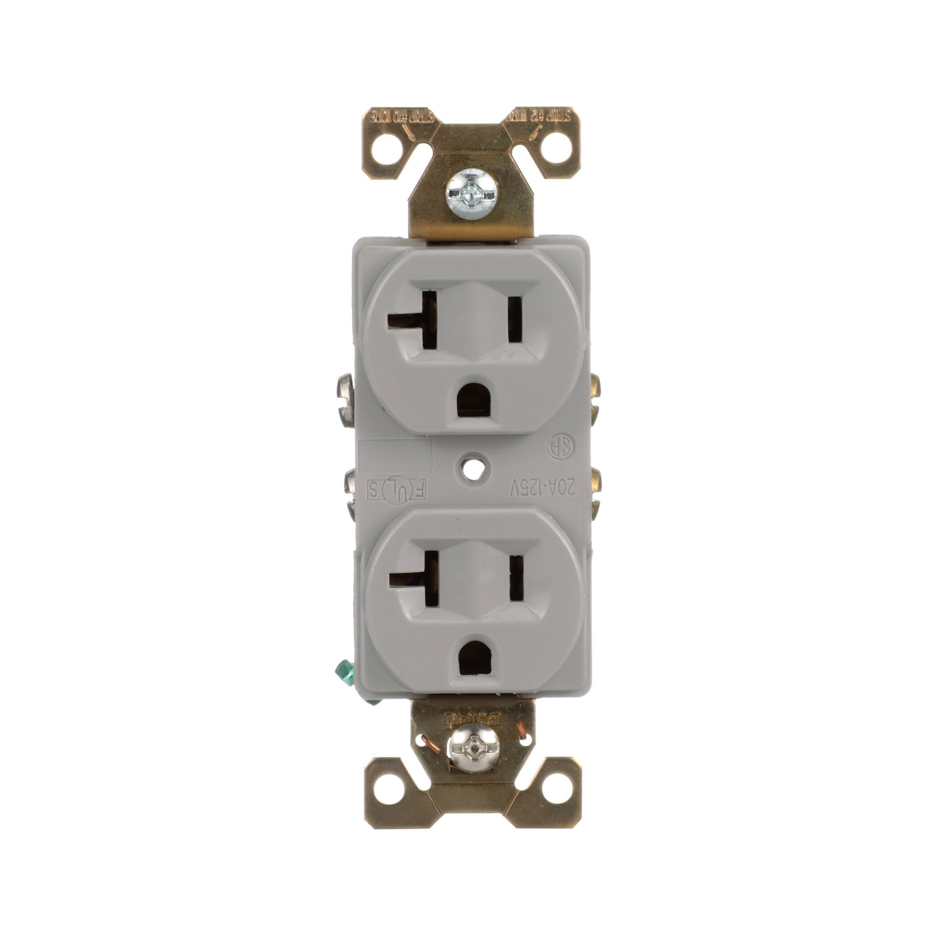 slide 1 of 6, Eaton Arrow Hart 20 -Amp 125-volt Industrial Duplex Outlet , Gray, 1 ct
