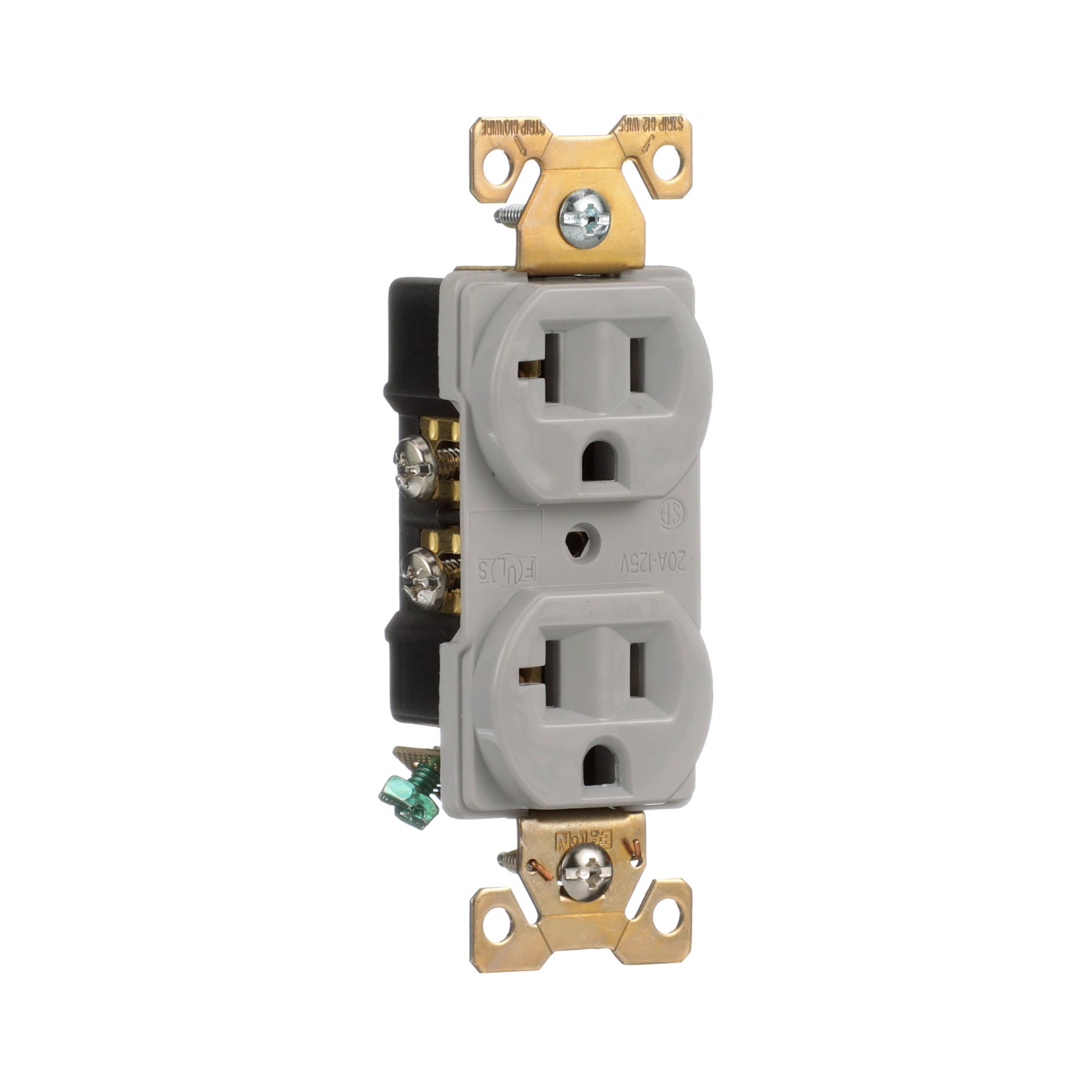 slide 6 of 6, Eaton Arrow Hart 20 -Amp 125-volt Industrial Duplex Outlet , Gray, 1 ct