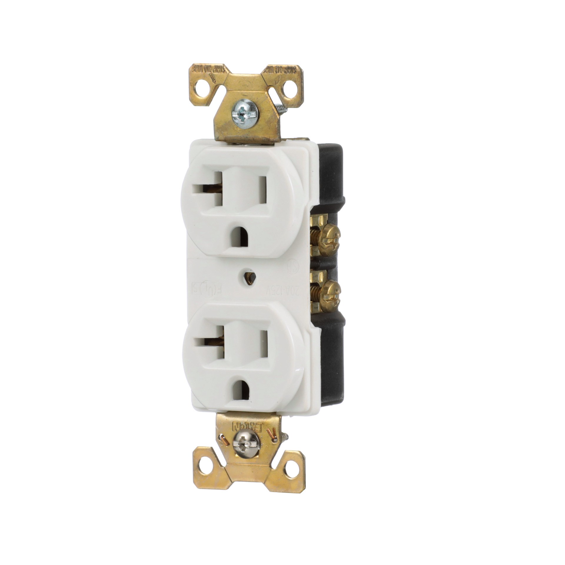 slide 2 of 6, Eaton Arrow Hart 20 -Amp 125-volt Industrial Duplex Outlet , White, 1 ct
