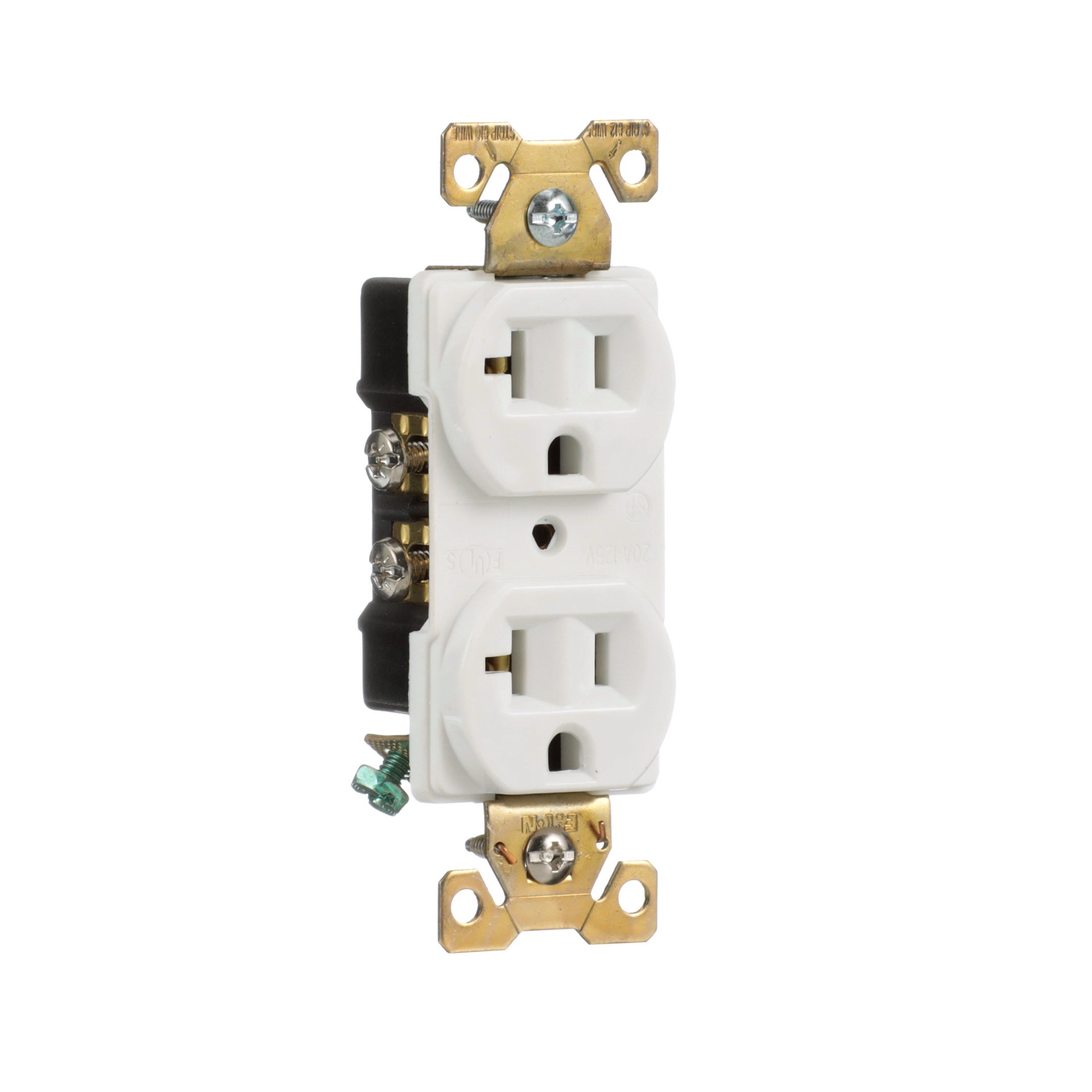 slide 6 of 6, Eaton Arrow Hart 20 -Amp 125-volt Industrial Duplex Outlet , White, 1 ct