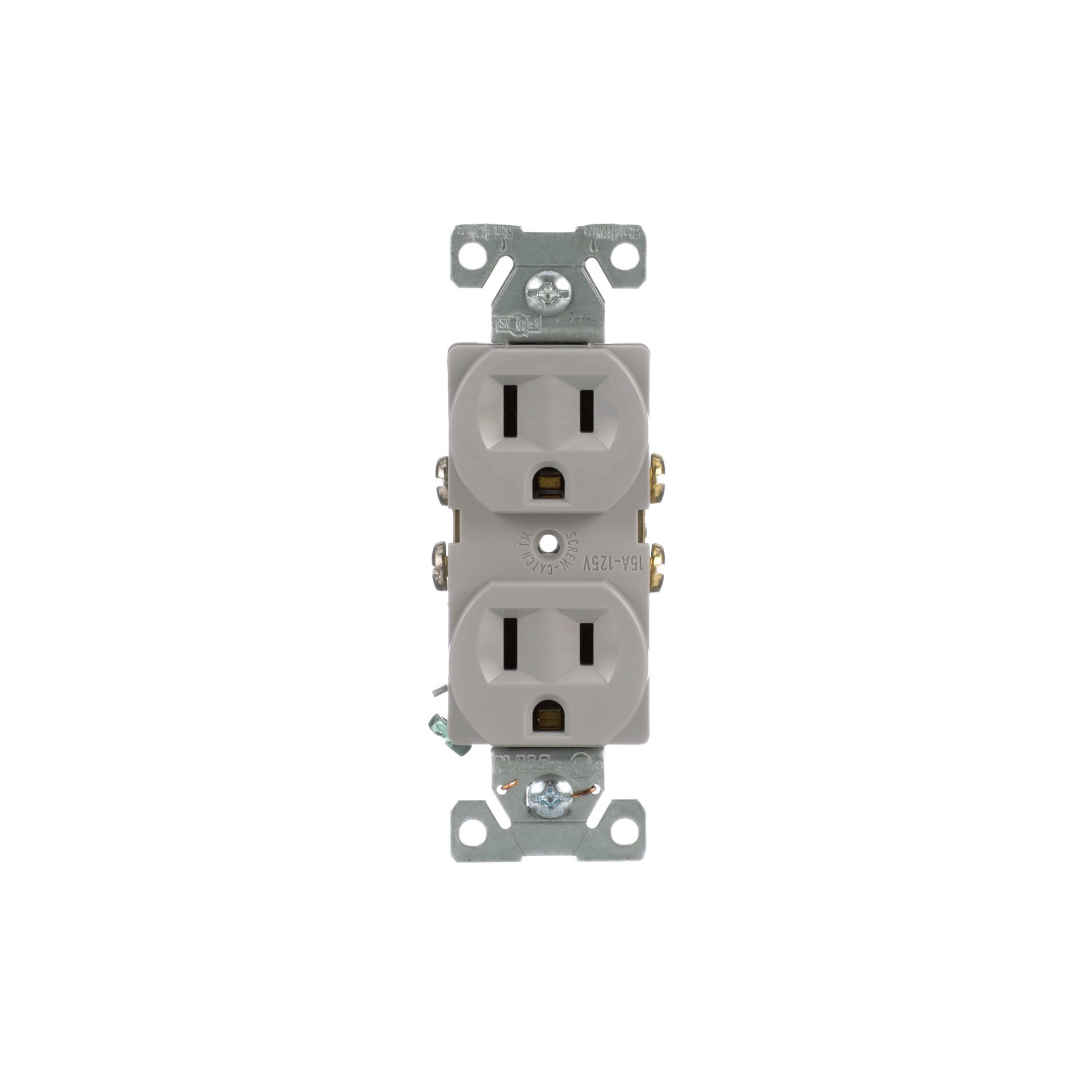 slide 1 of 6, Eaton Arrow Hart 15 -Amp 125-volt Residential/Commercial Duplex Outlet , Gray, 1 ct
