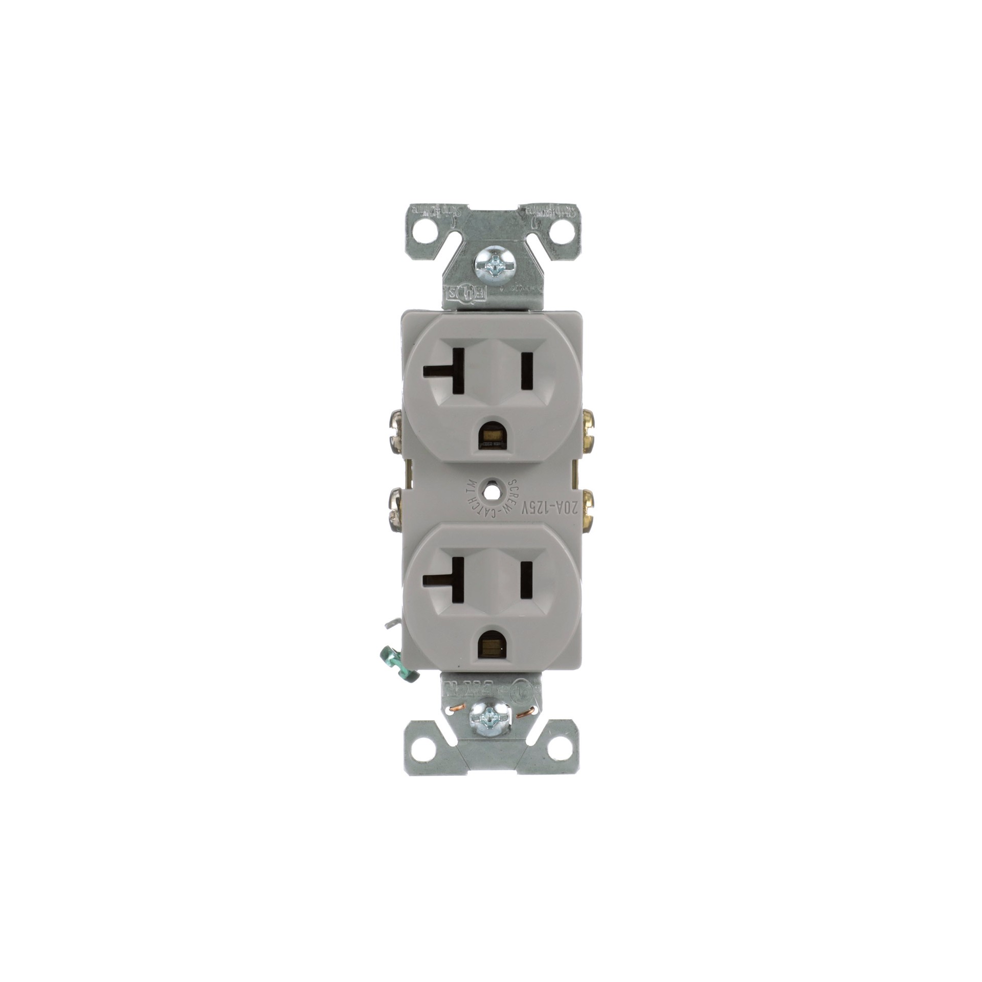 slide 1 of 6, Eaton Arrow Hart 20 -Amp 125-volt Residential/Commercial Duplex Outlet , Gray, 1 ct