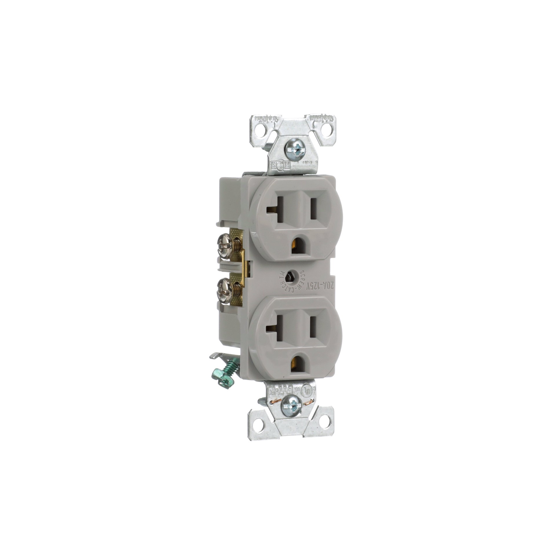slide 6 of 6, Eaton Arrow Hart 20 -Amp 125-volt Residential/Commercial Duplex Outlet , Gray, 1 ct