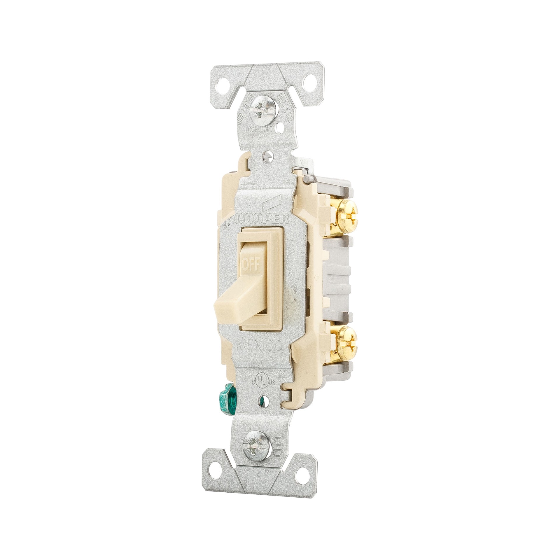 slide 2 of 3, Eaton 15-amp Single-pole Toggle Light Switch , Ivory, 1 ct