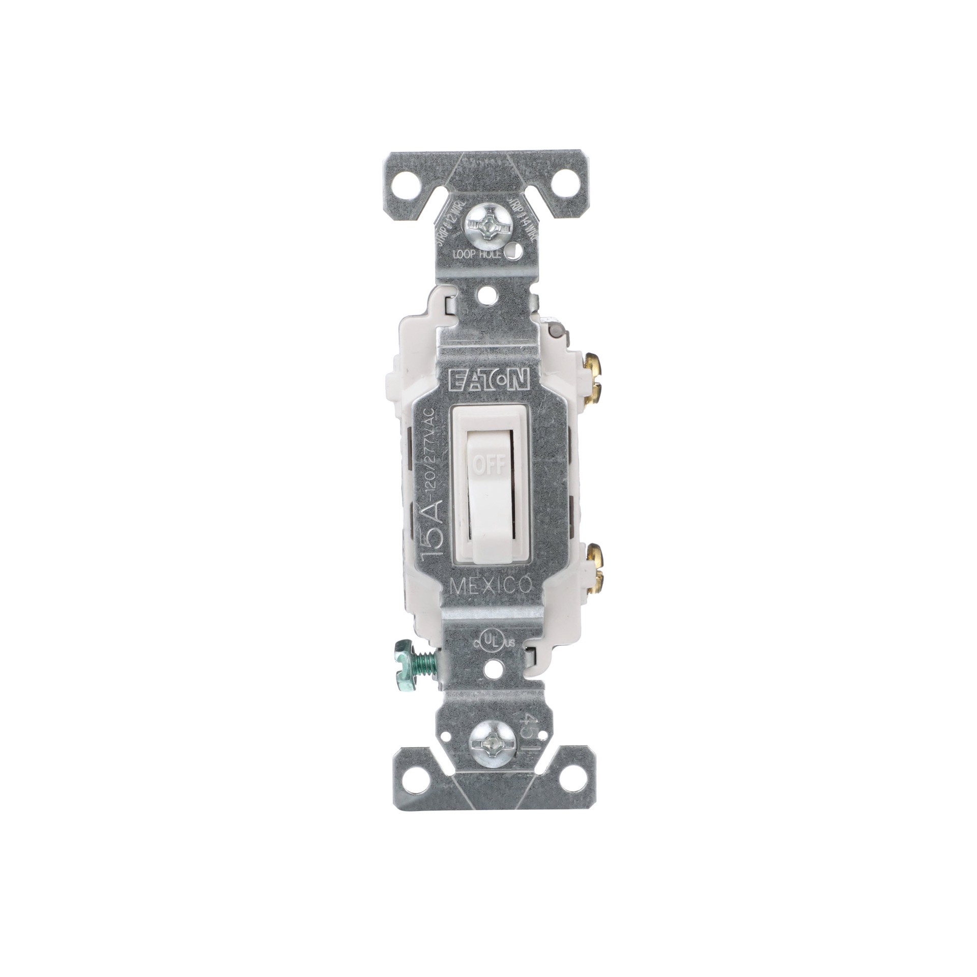 slide 1 of 6, Eaton 15-amp Single-pole Toggle Light Switch , White, 1 ct