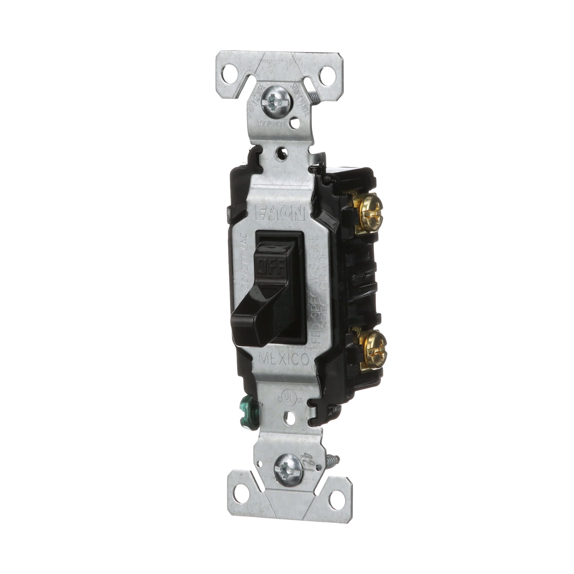 slide 2 of 6, Eaton 20-amp Single-pole Toggle Light Switch , Black, 1 ct