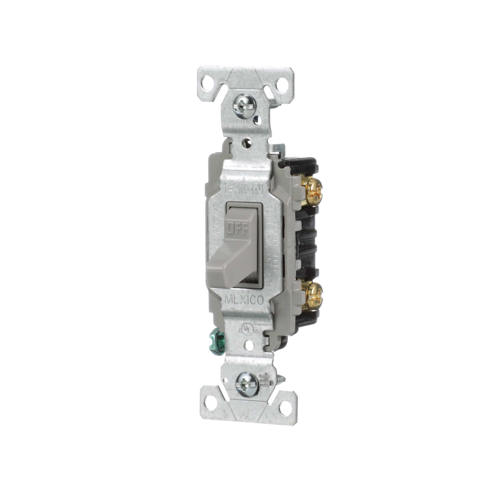 slide 2 of 6, Eaton 20-amp Single-pole Toggle Light Switch , Gray, 1 ct