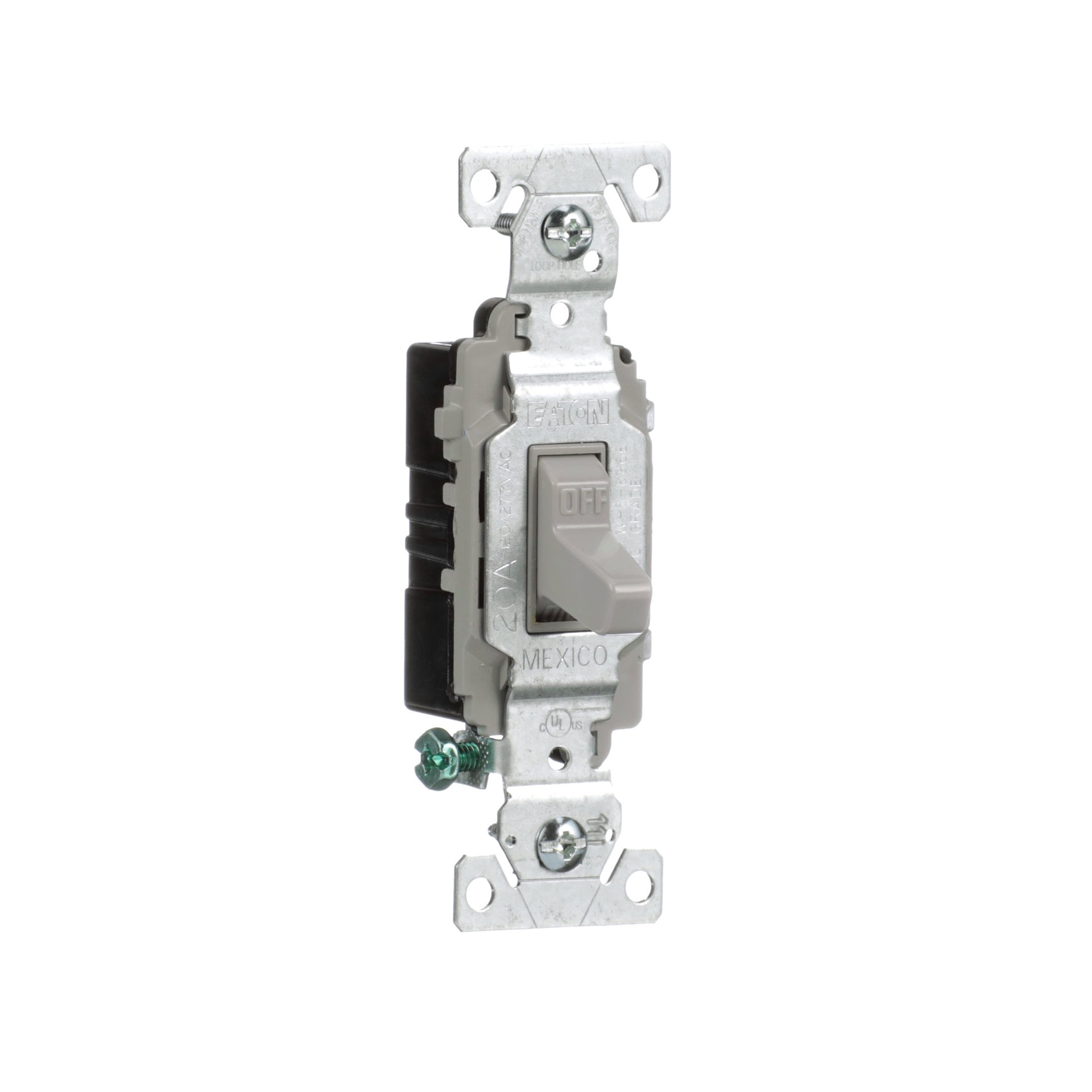 slide 6 of 6, Eaton 20-amp Single-pole Toggle Light Switch , Gray, 1 ct