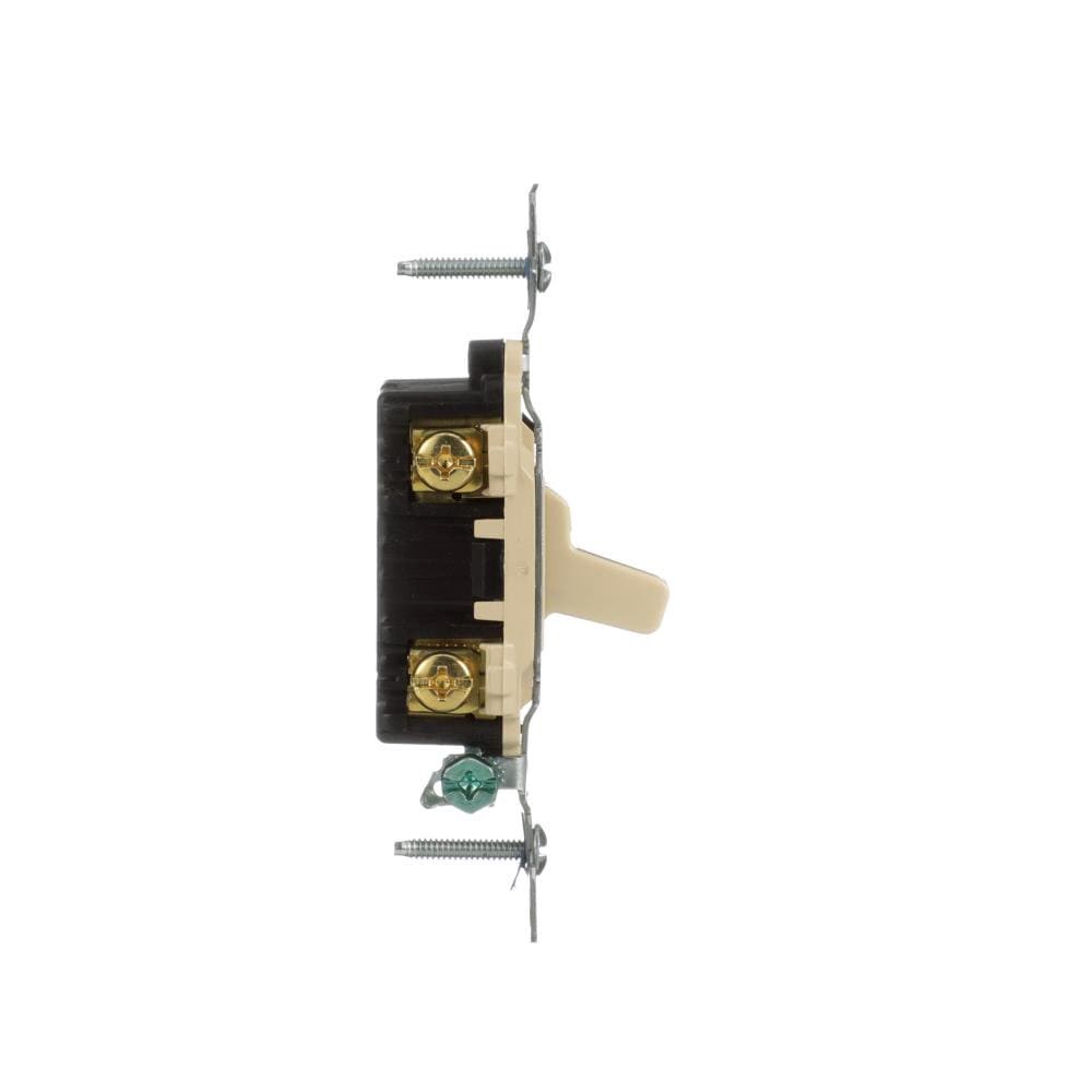 slide 5 of 6, Eaton 20-amp Double pole Toggle Light Switch , Ivory, 1 ct