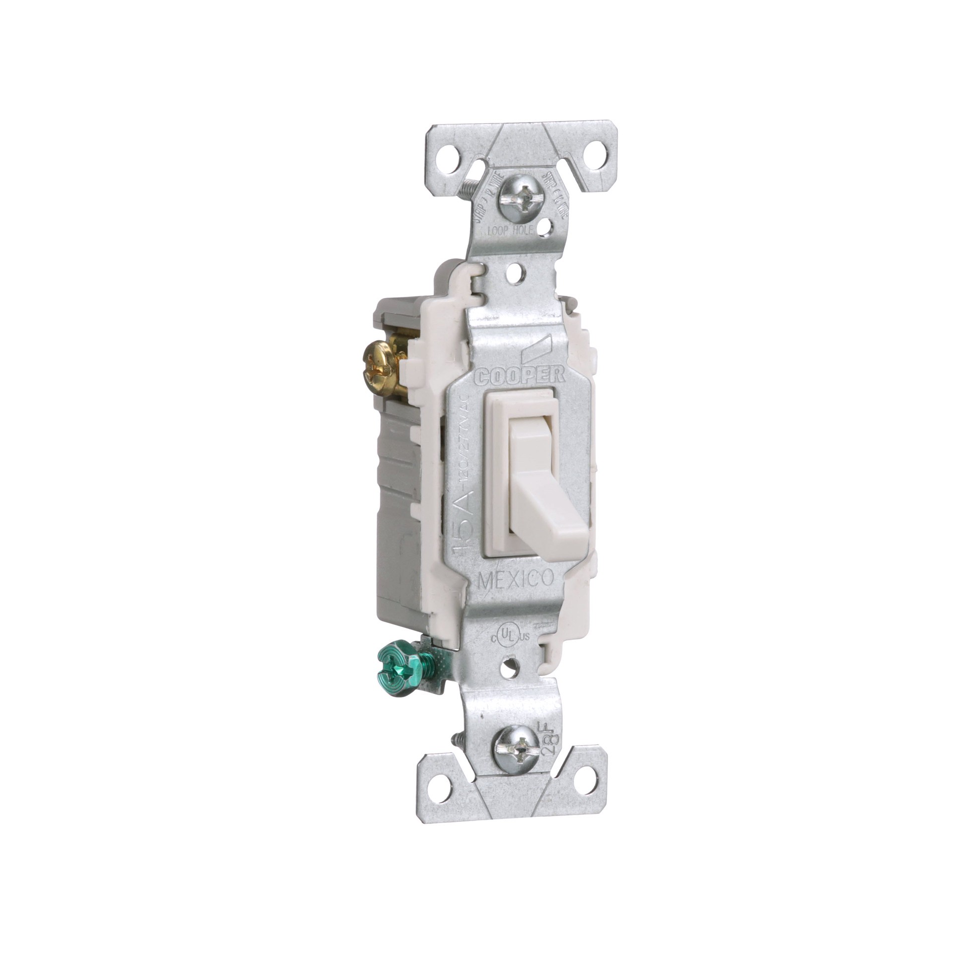 slide 6 of 6, Eaton 15-amp 3-way Toggle Light Switch , White, 1 ct