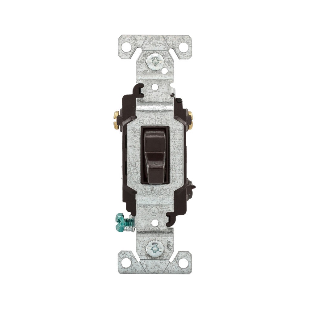 slide 1 of 6, Eaton 20-amp 3-way Toggle Light Switch , Brown, 1 ct