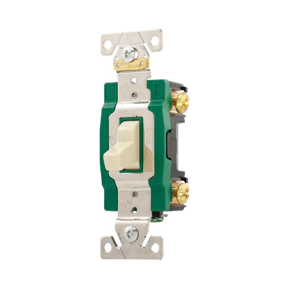 slide 2 of 3, Eaton 20-amp 3-way Toggle Light Switch , Light almond, 1 ct