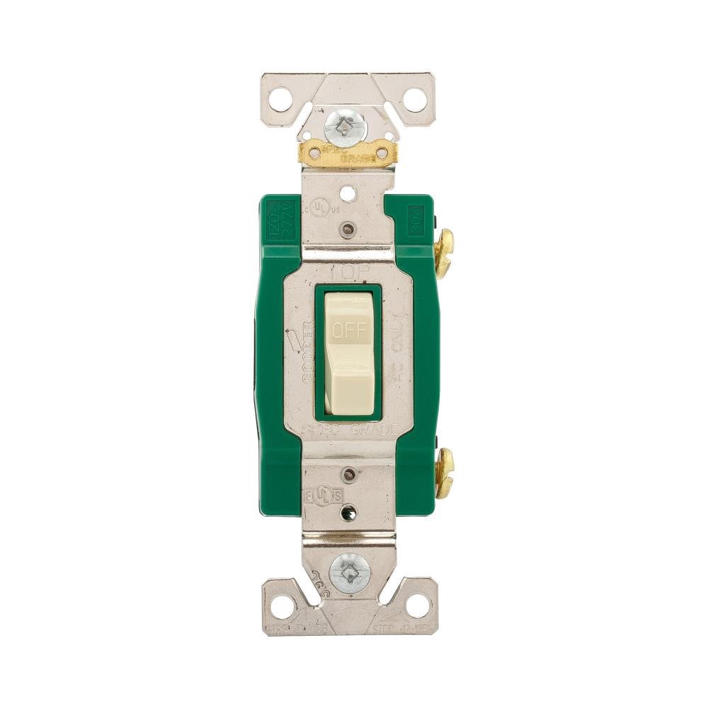 slide 3 of 3, Eaton 20-amp 3-way Toggle Light Switch , Light almond, 1 ct