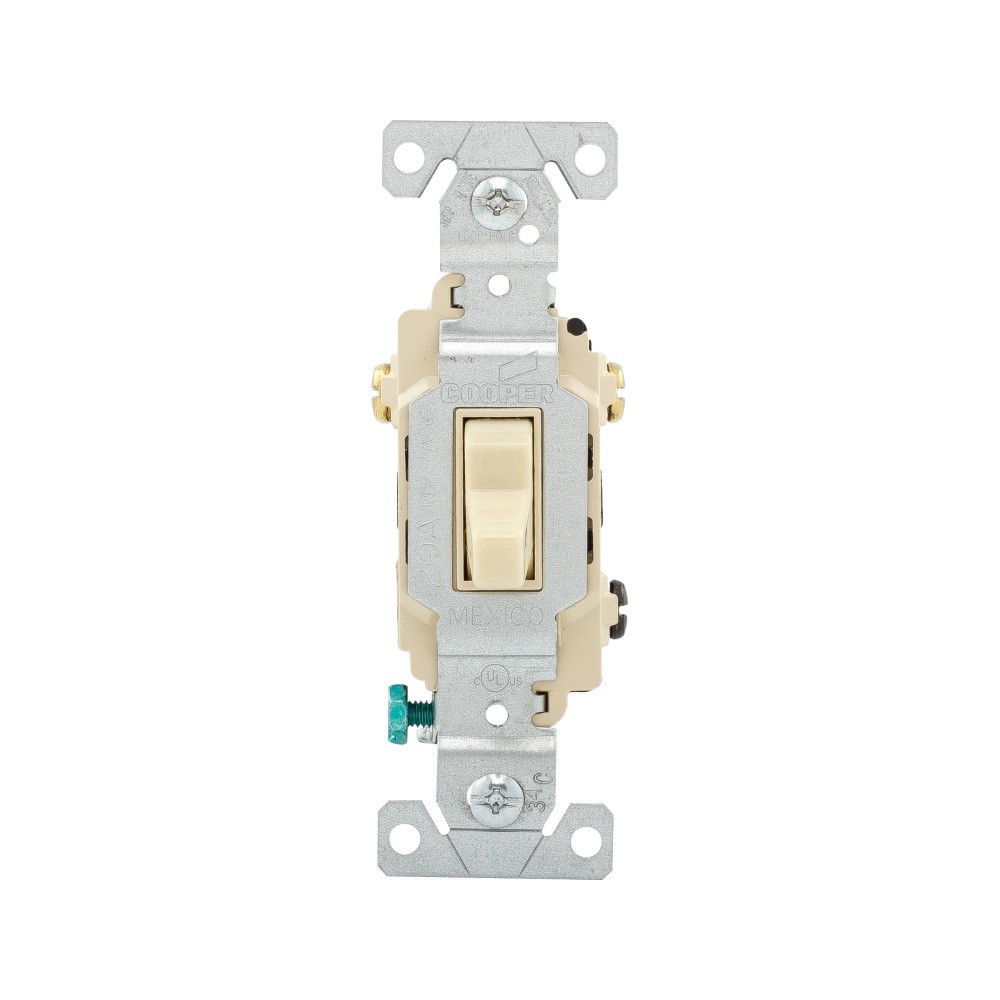 slide 1 of 6, Eaton 20-amp 3-way Toggle Light Switch , Ivory, 1 ct