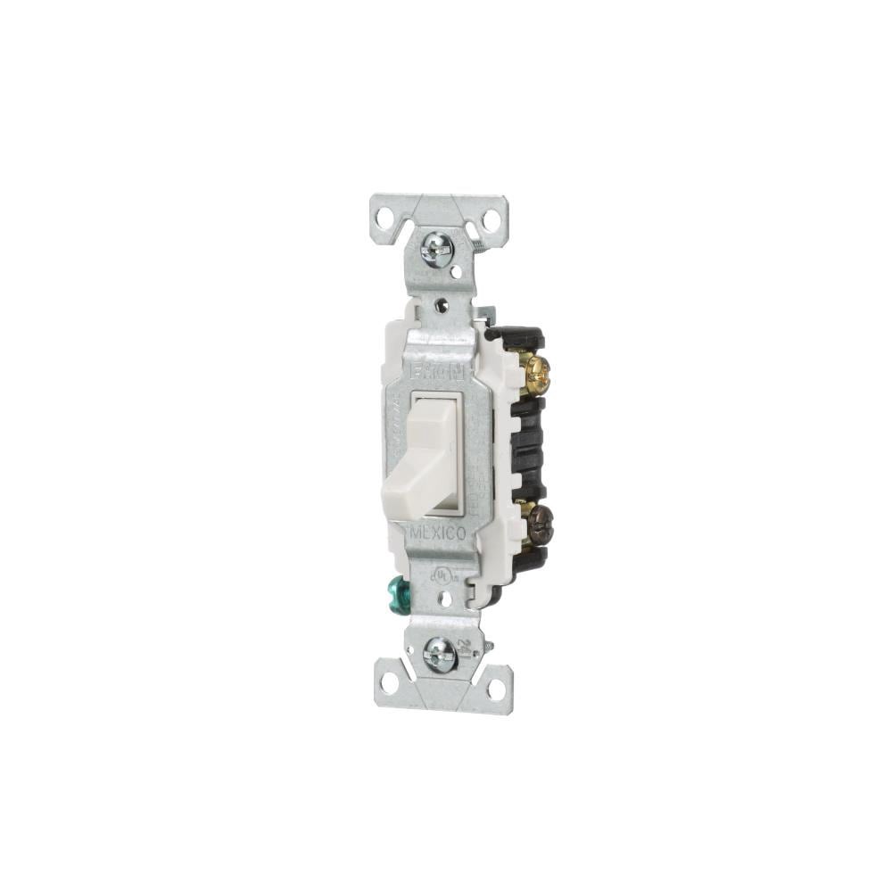 slide 2 of 6, Eaton 20-amp 3-way Toggle Light Switch , White, 1 ct