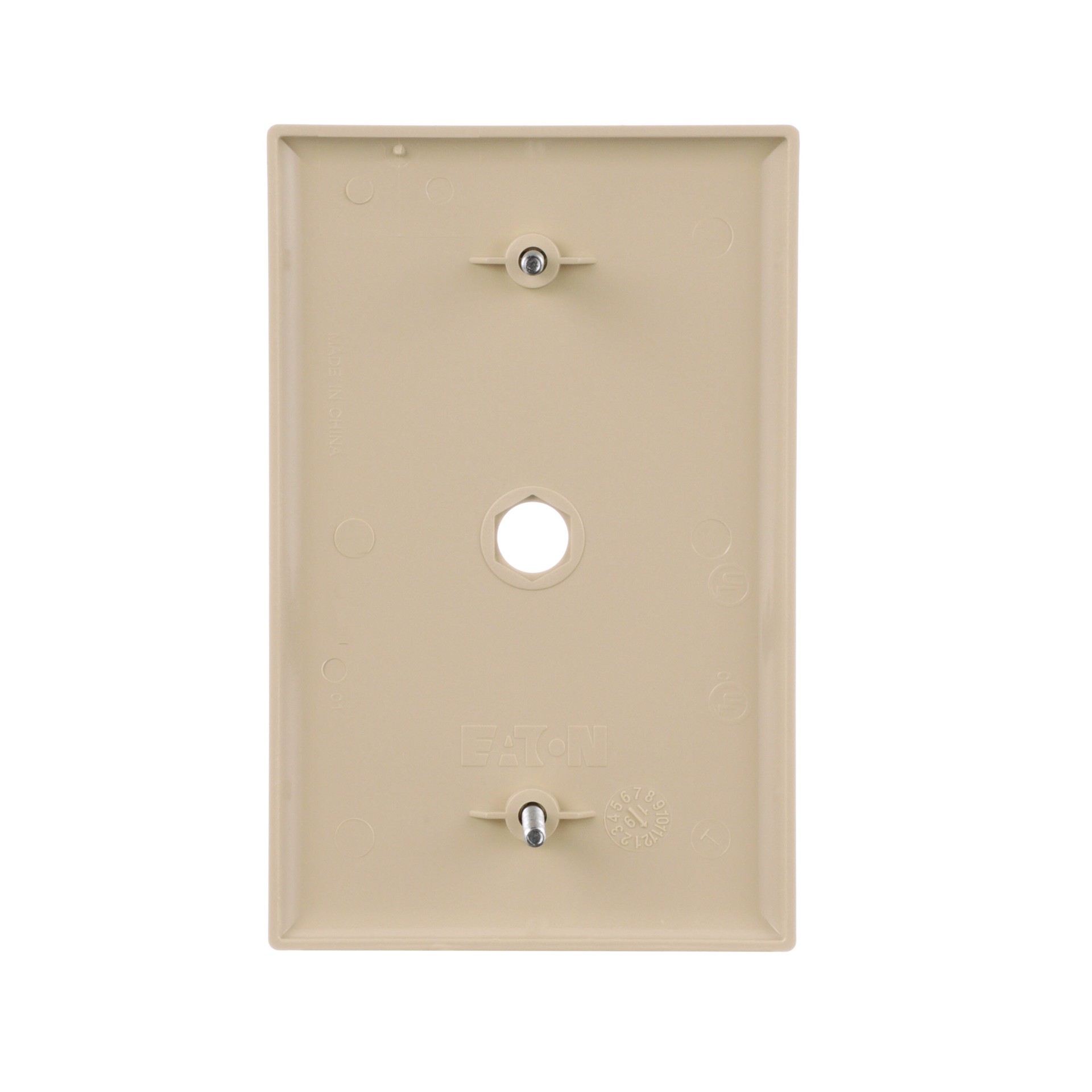slide 4 of 6, Eaton 1 -Gang Midsize Size Ivory Polycarbonate Indoor Wall Plate, 1 ct