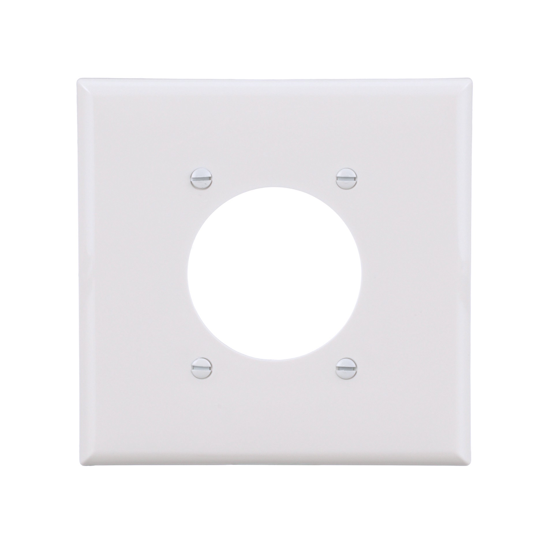 slide 1 of 6, Eaton 2 -Gang Midsize Size White Polycarbonate Indoor Round Wall Plate, 1 ct
