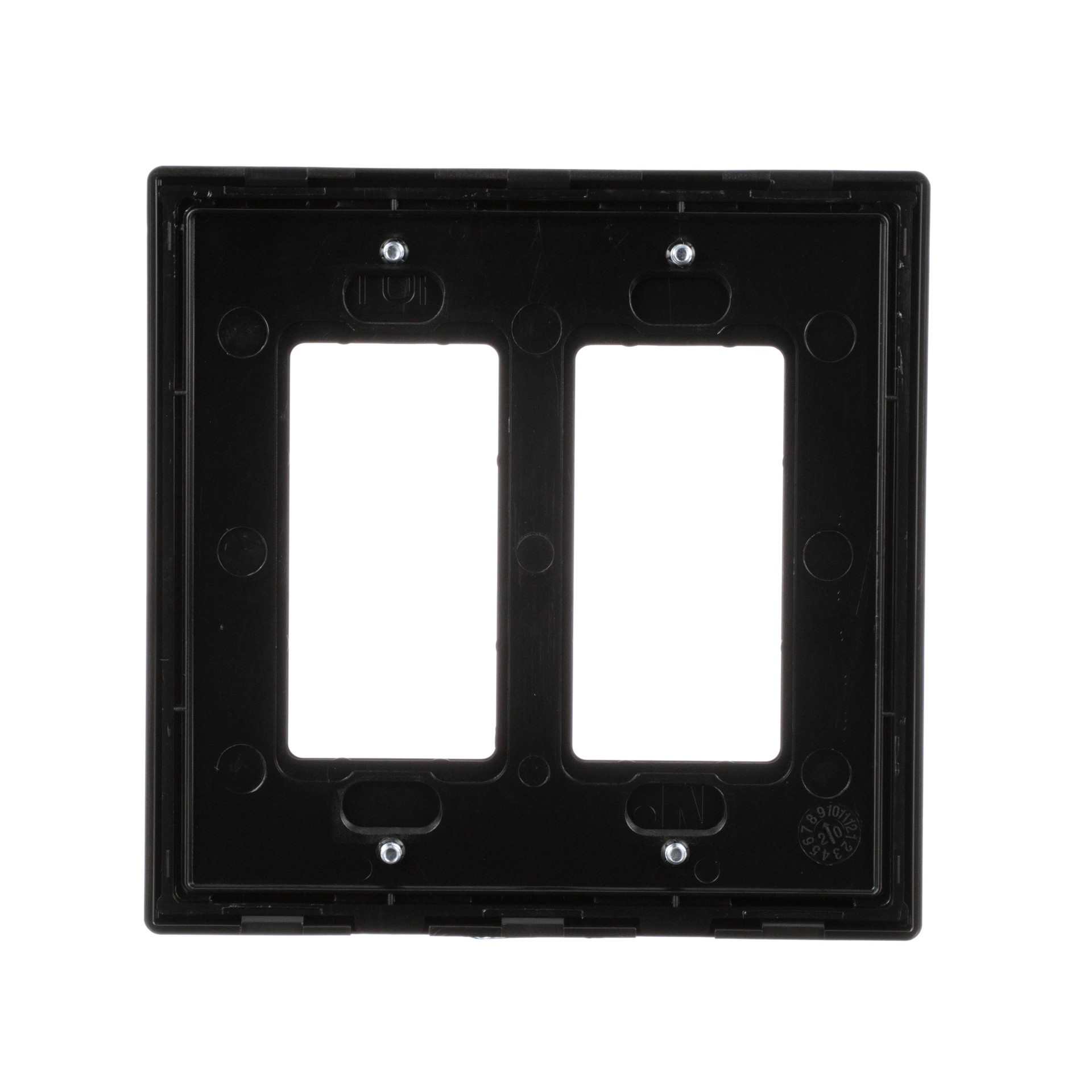 slide 5 of 6, Eaton 2 -Gang Midsize Size Black Polycarbonate Indoor Screwless Decorator Wall Plate, 1 ct