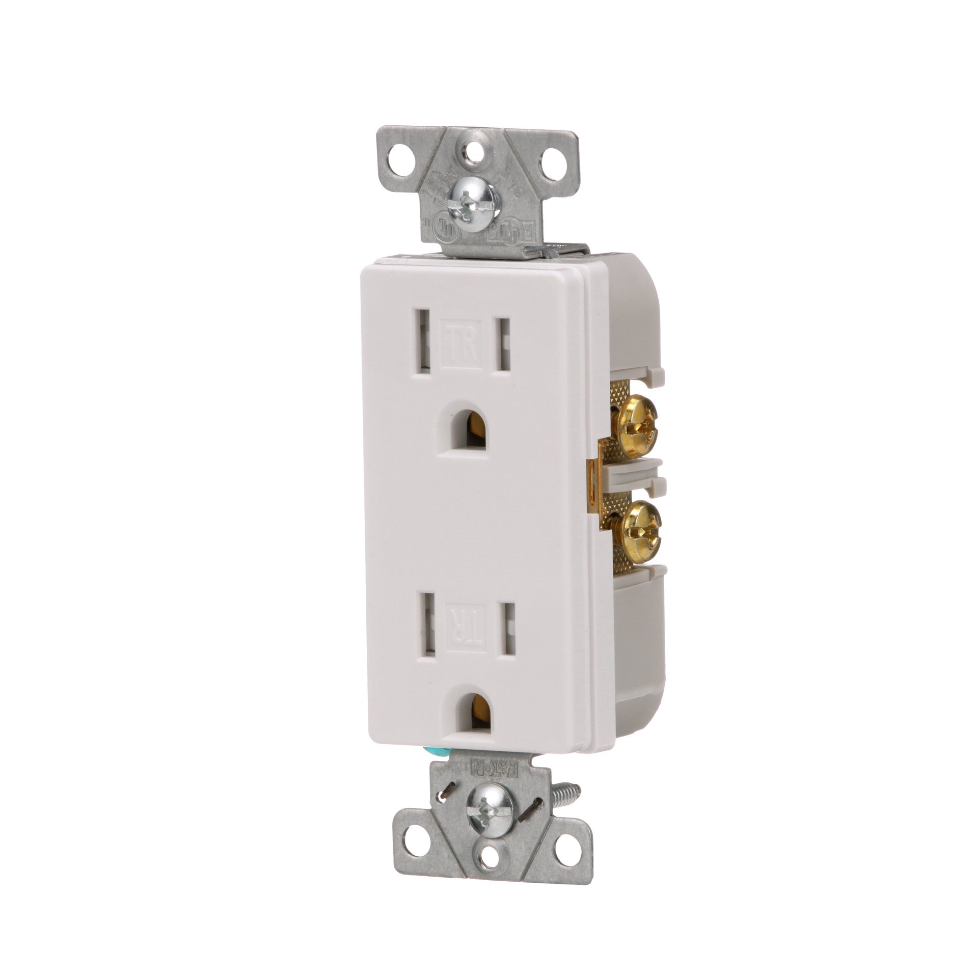 slide 2 of 6, Eaton Arrow Hart 15 -Amp 125-volt Tamper Resistant Residential/Commercial Decorator Outlet , White, 1 ct